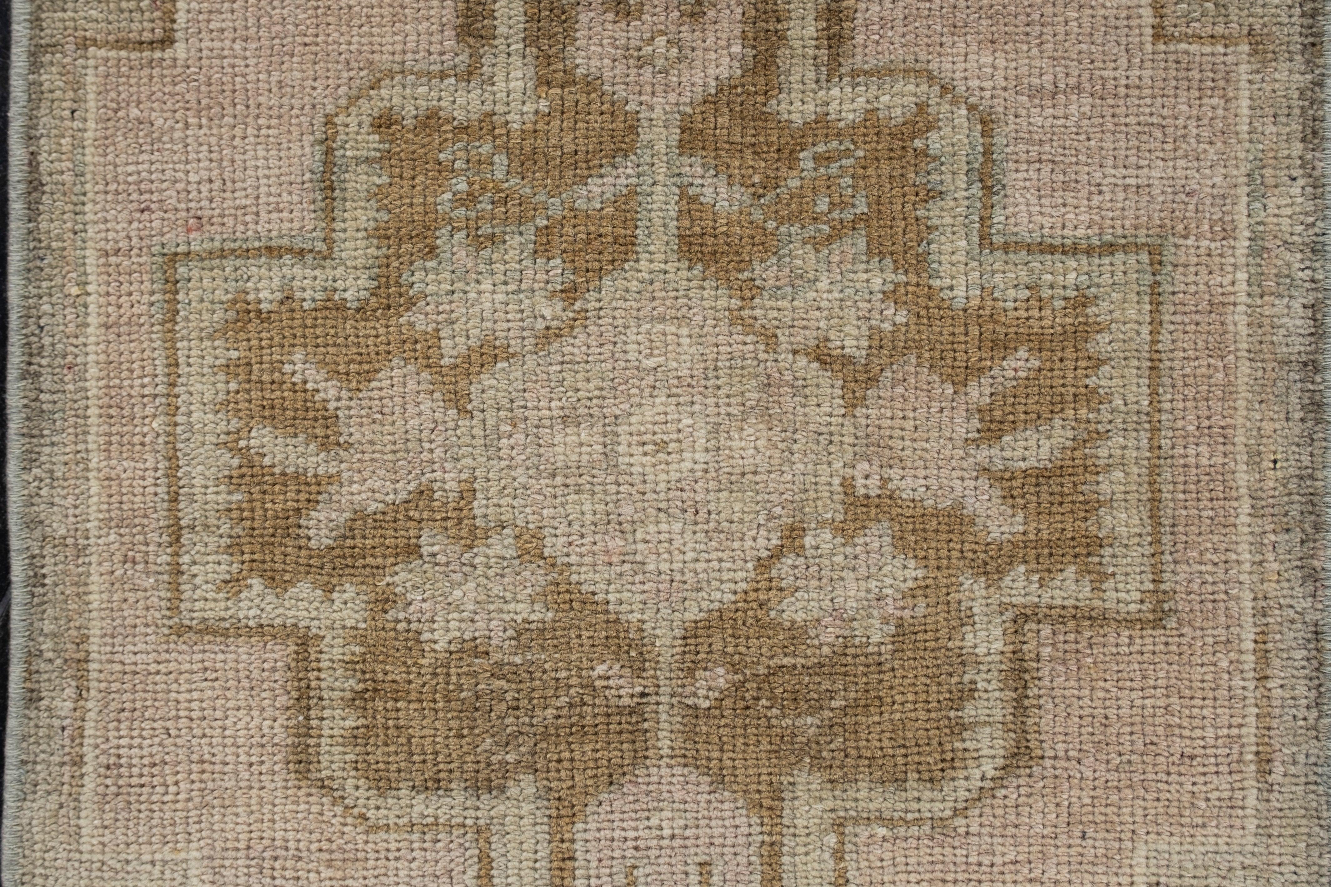 Oushak Rug Oriental Hand Knotted Turkish Oushak 3' x 11'8