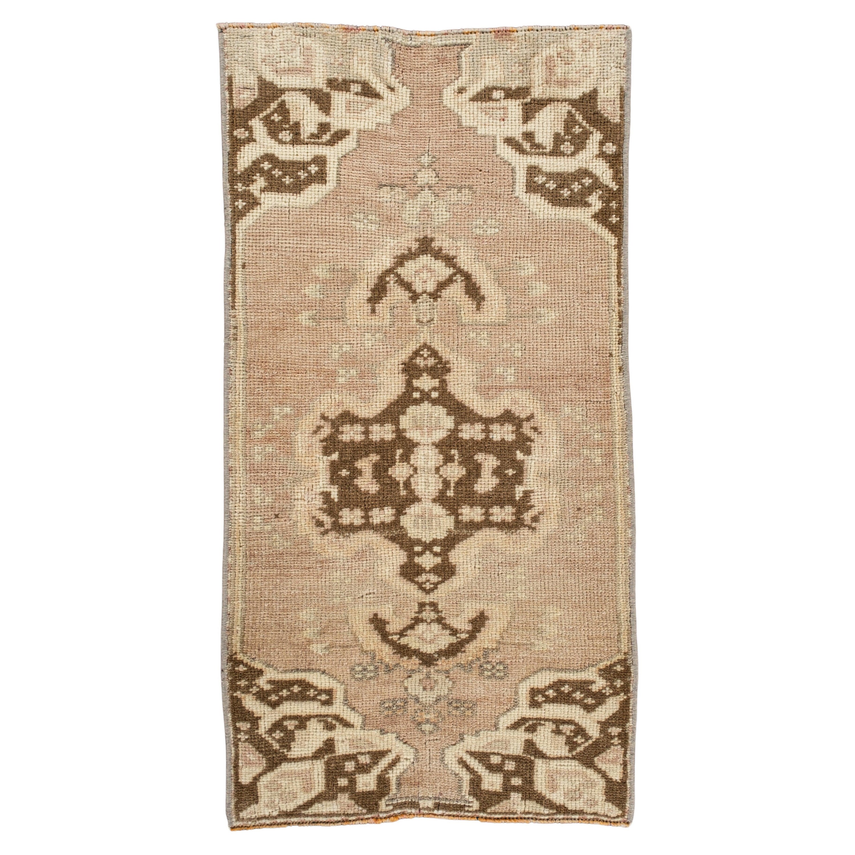 Orientalischer handgeknüpfter türkischer Vintage-Miniteppich 1'5" x 2'9" #10202