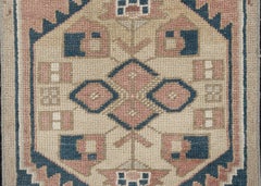 Oriental Hand Knotted Vintage Turkish Mini Rug 1'5" x 3'1" #10186