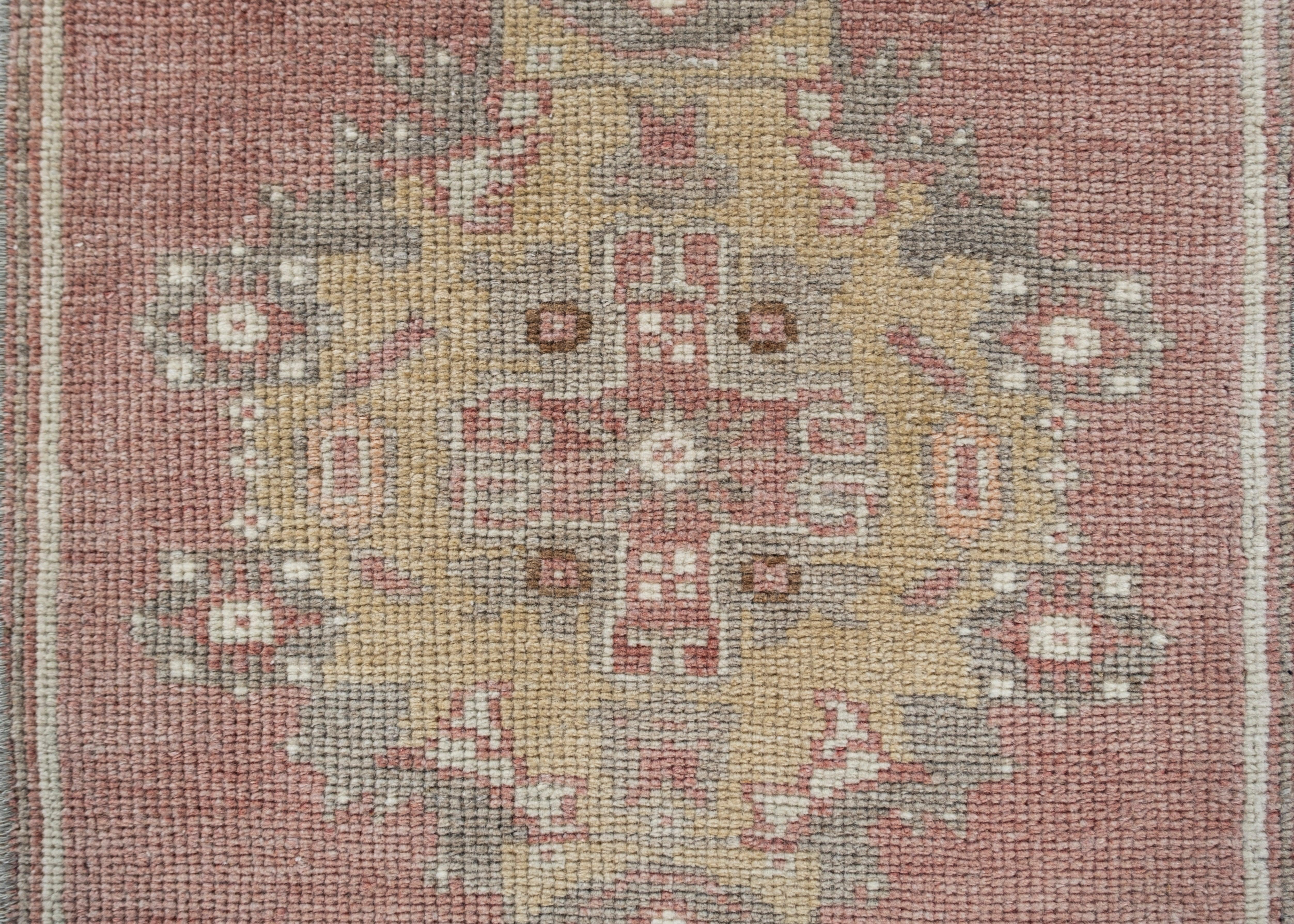 Oushak Rug Oriental Hand Knotted Turkish Oushak 3'1