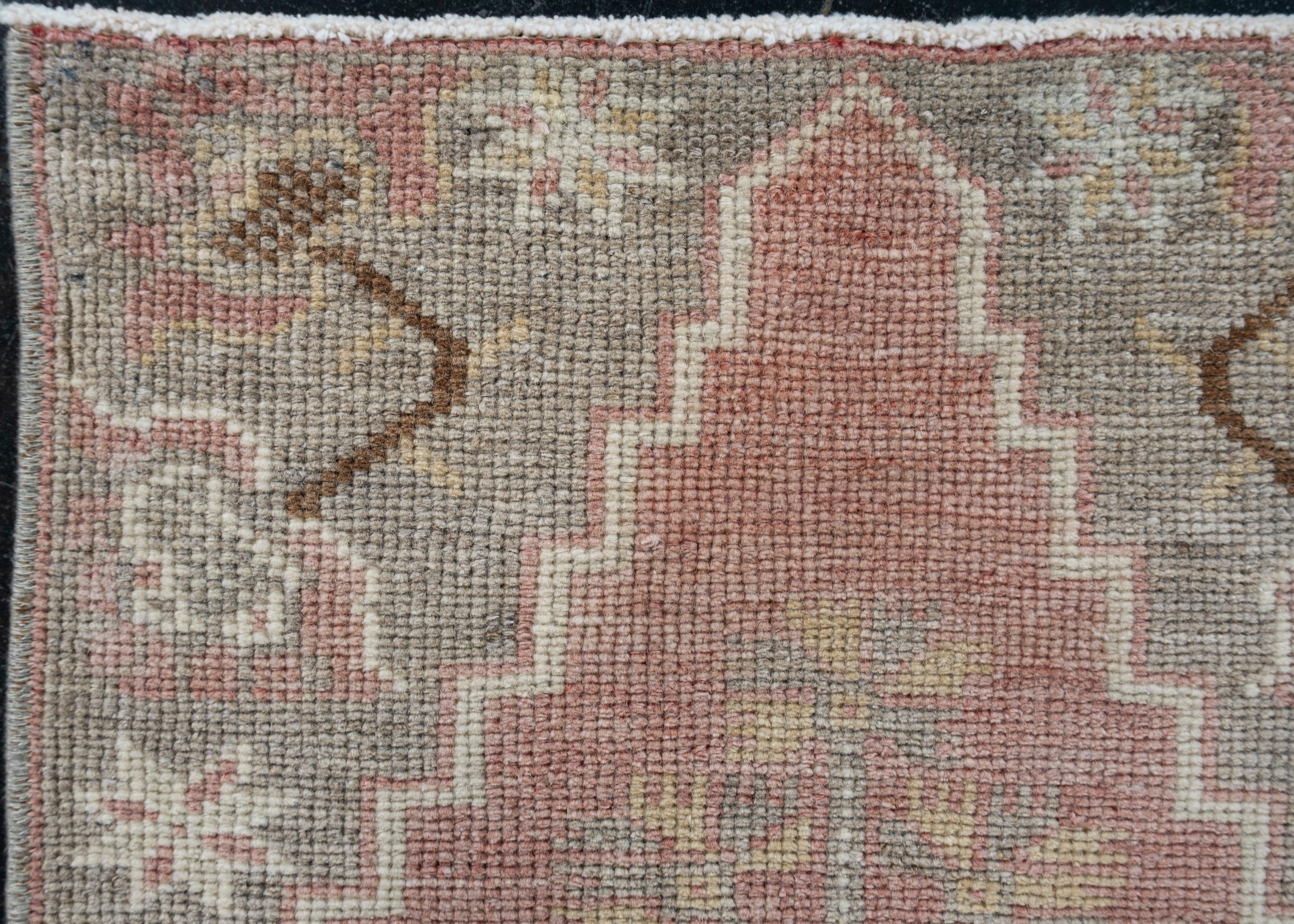 Orientalischer handgeknüpfter türkischer Vintage-Miniteppich 1'5