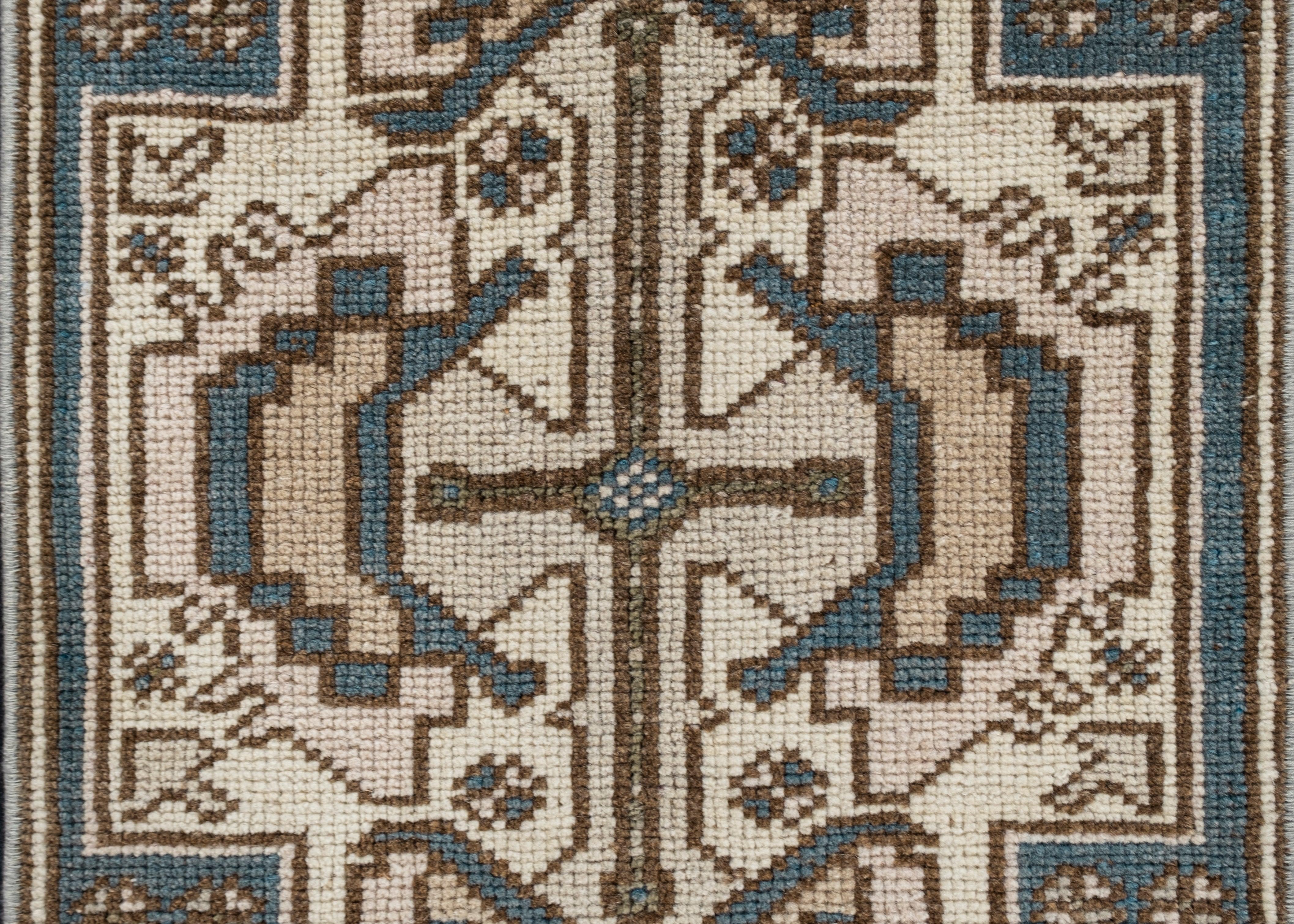 Oushak Rug Oriental Hand Knotted Turkish Oushak 2'10