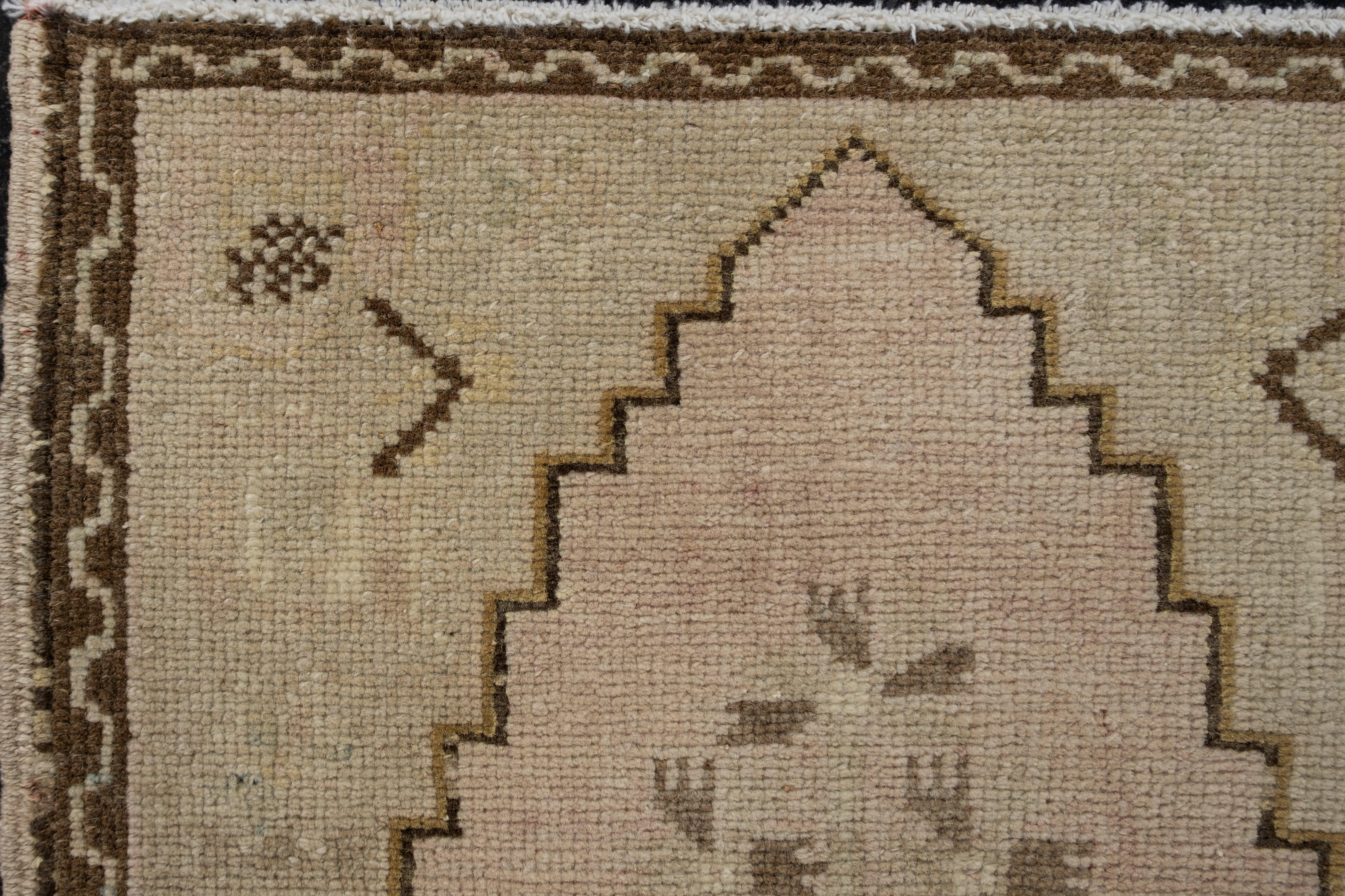 Oushak Rug Oriental Hand Knotted Turkish Oushak 3'1