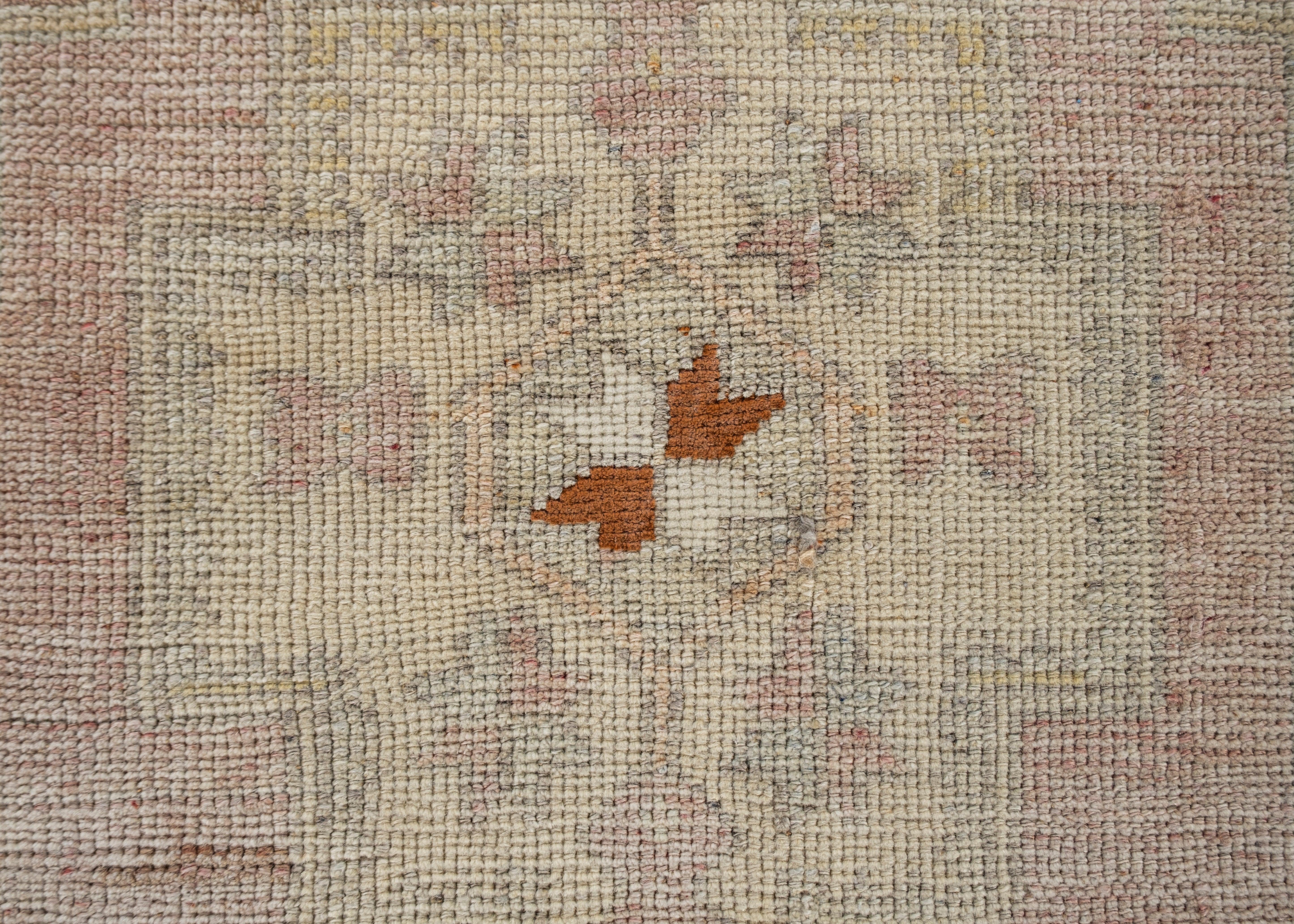 Oushak Rug Oriental Hand Knotted Turkish Oushak 4'6
