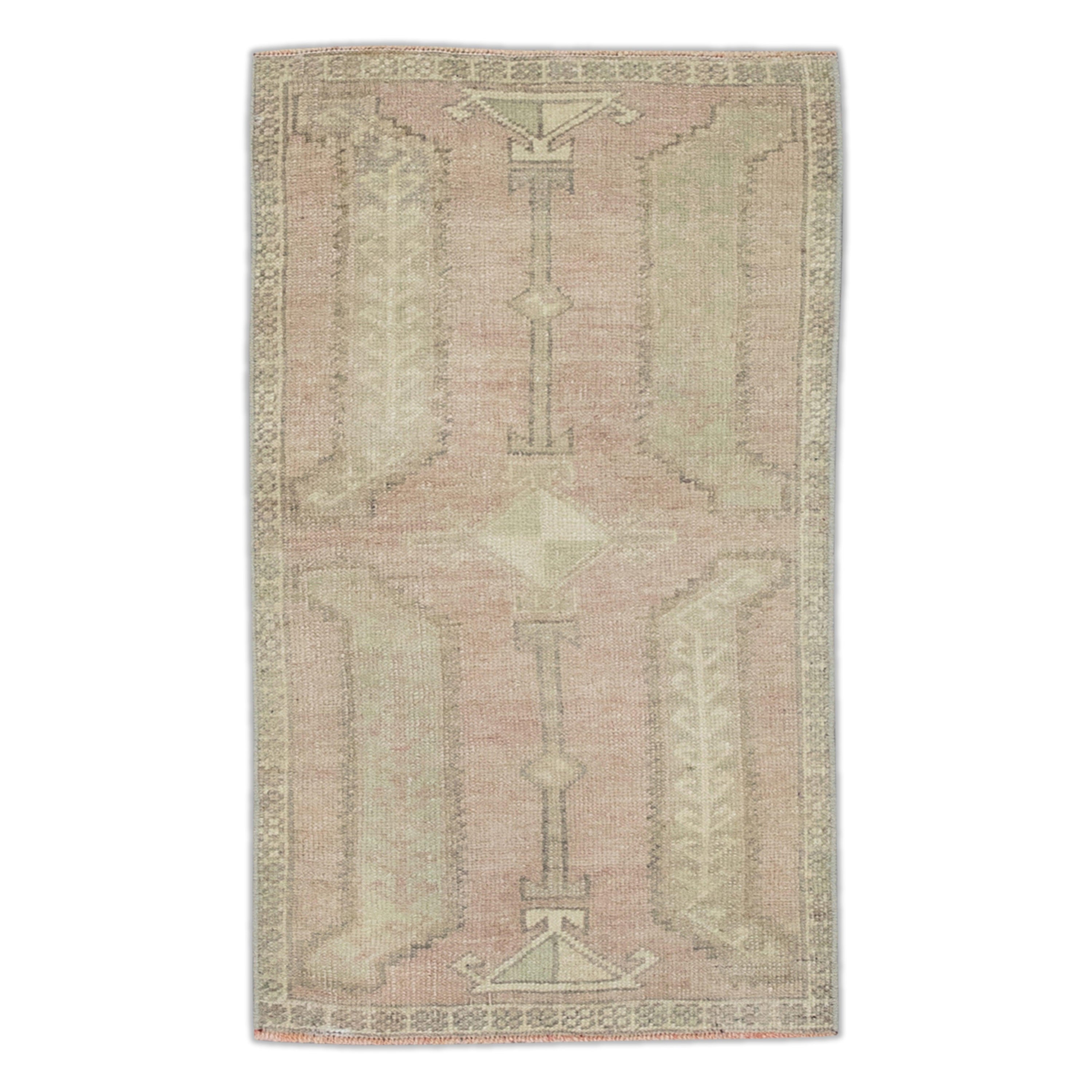 Orientalischer handgeknüpfter türkischer Vintage-Miniteppich 1'6" x 3'1" #8341