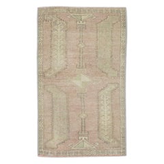 Orientalischer handgeknüpfter türkischer Vintage-Miniteppich 1'6" x 3'1" #8341