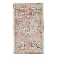 Orientalischer handgeknüpfter türkischer Vintage-Miniteppich 1'6" x 3'1" #9105