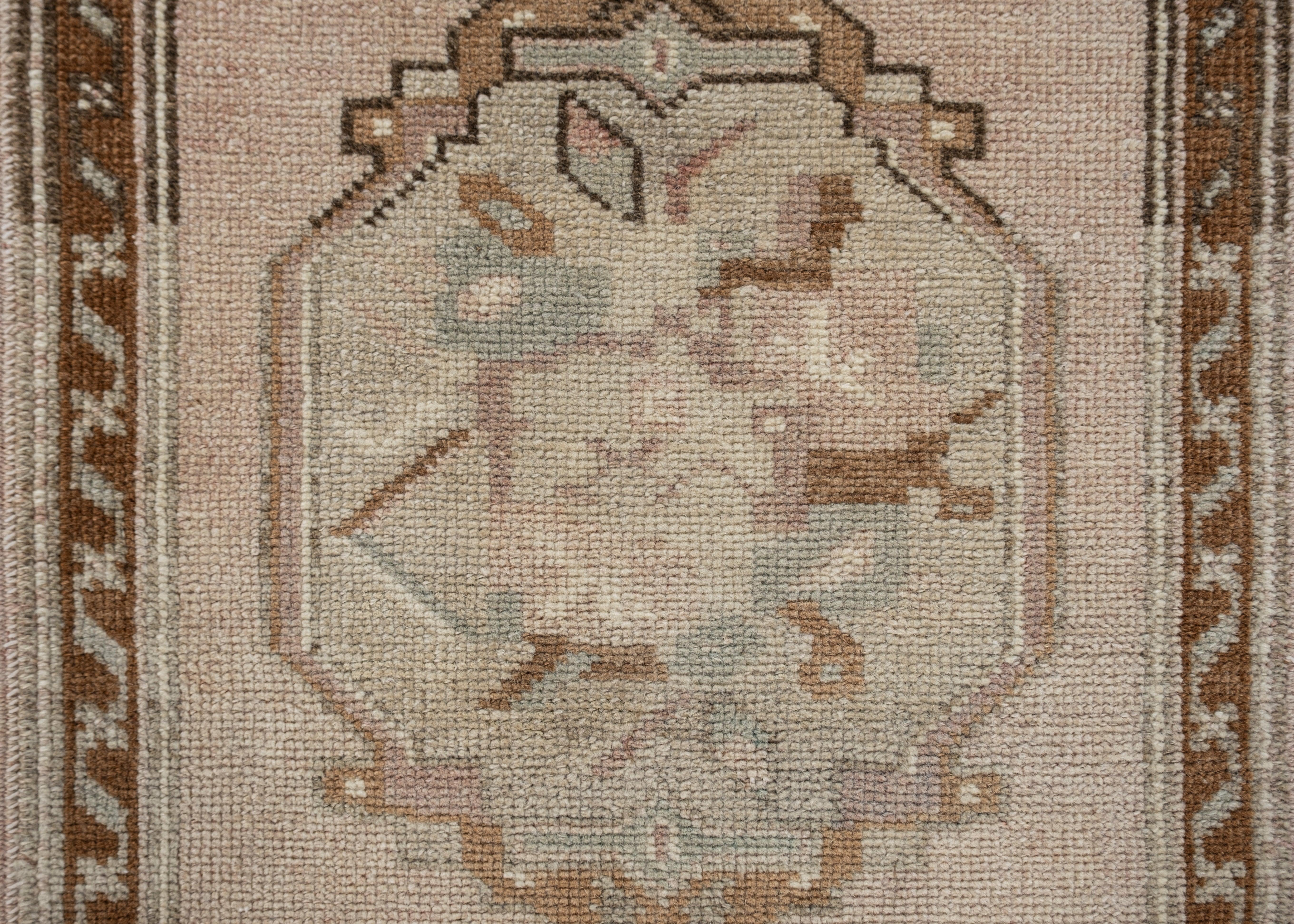 Oushak Rug Oriental Hand Knotted Turkish Oushak 3' x 11'10