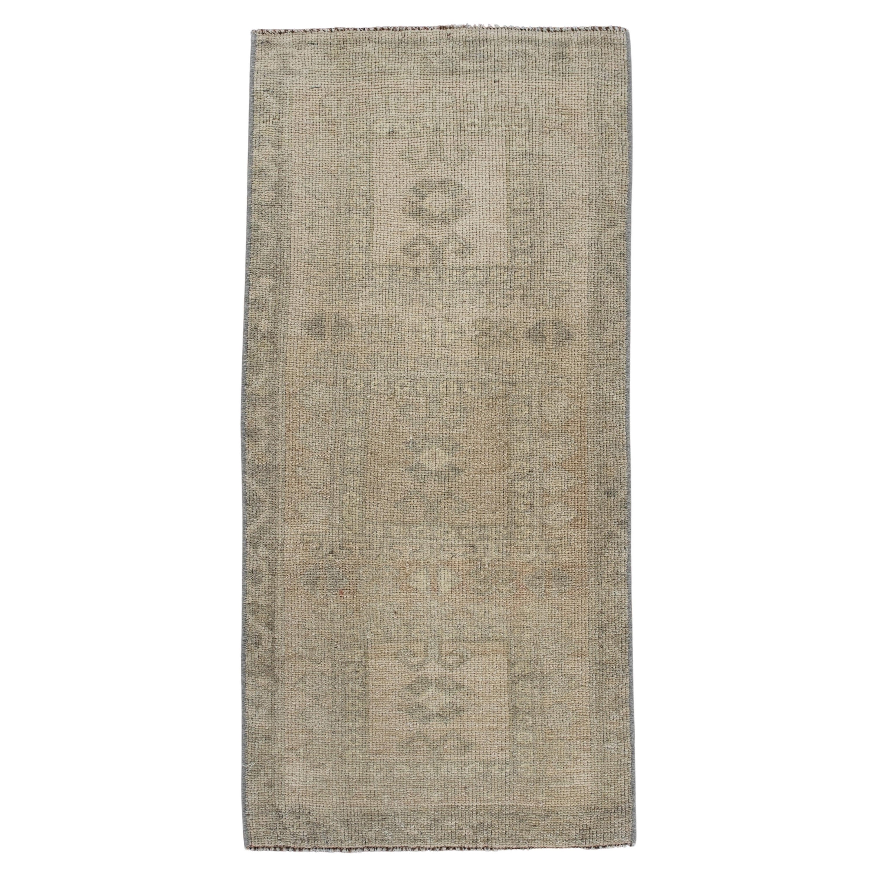 Orientalischer handgeknüpfter türkischer Vintage-Miniteppich 1'6" x 3'3" #10069
