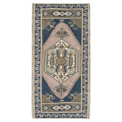 Orientalischer handgeknüpfter türkischer Vintage-Miniteppich 1'6" x 3'3" #8814