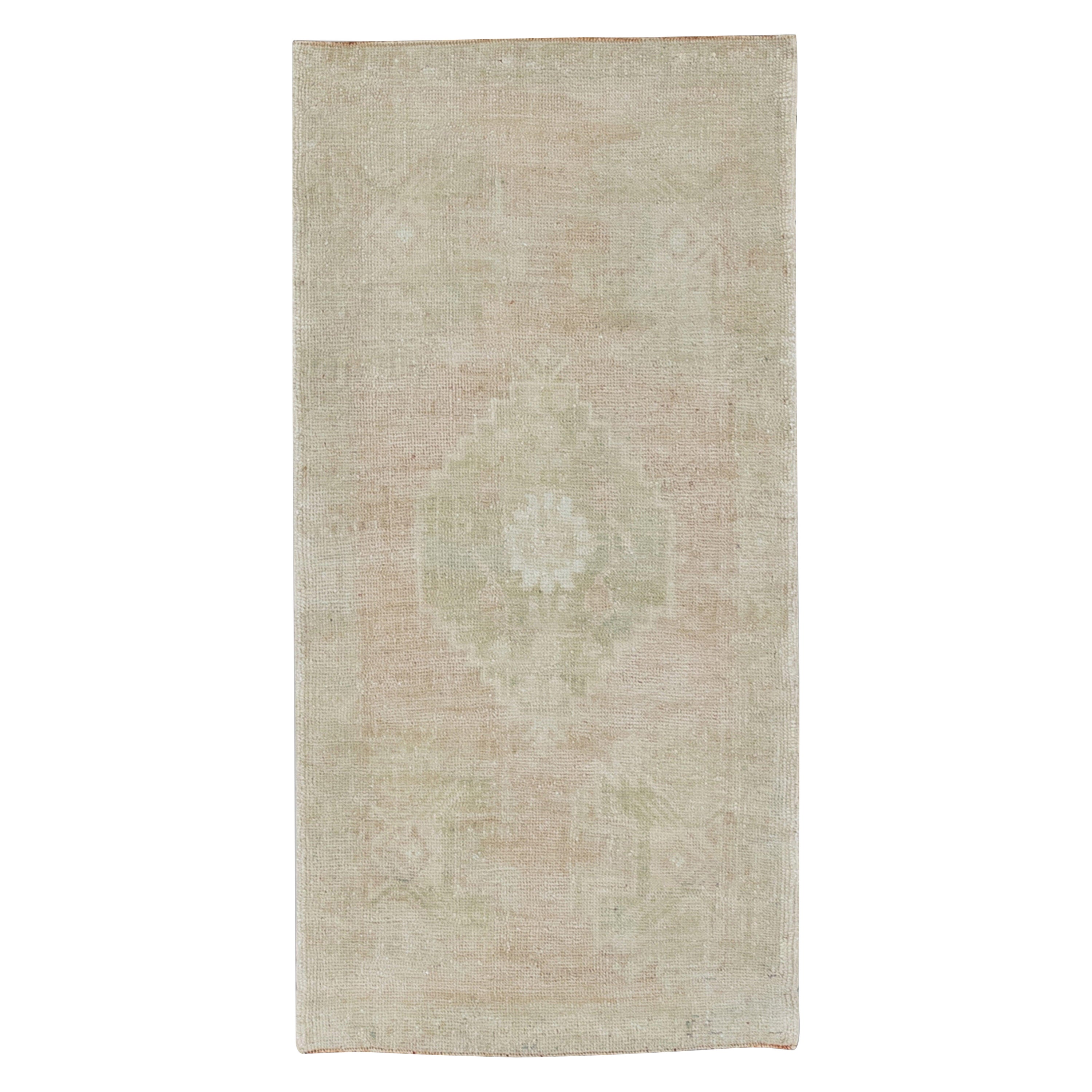 Orientalischer handgeknüpfter türkischer Vintage-Miniteppich 1'6" x 3'4" #8884"