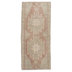 Orientalischer handgeknüpfter türkischer Vintage-Miniteppich 1'6" x 3'5" #10079