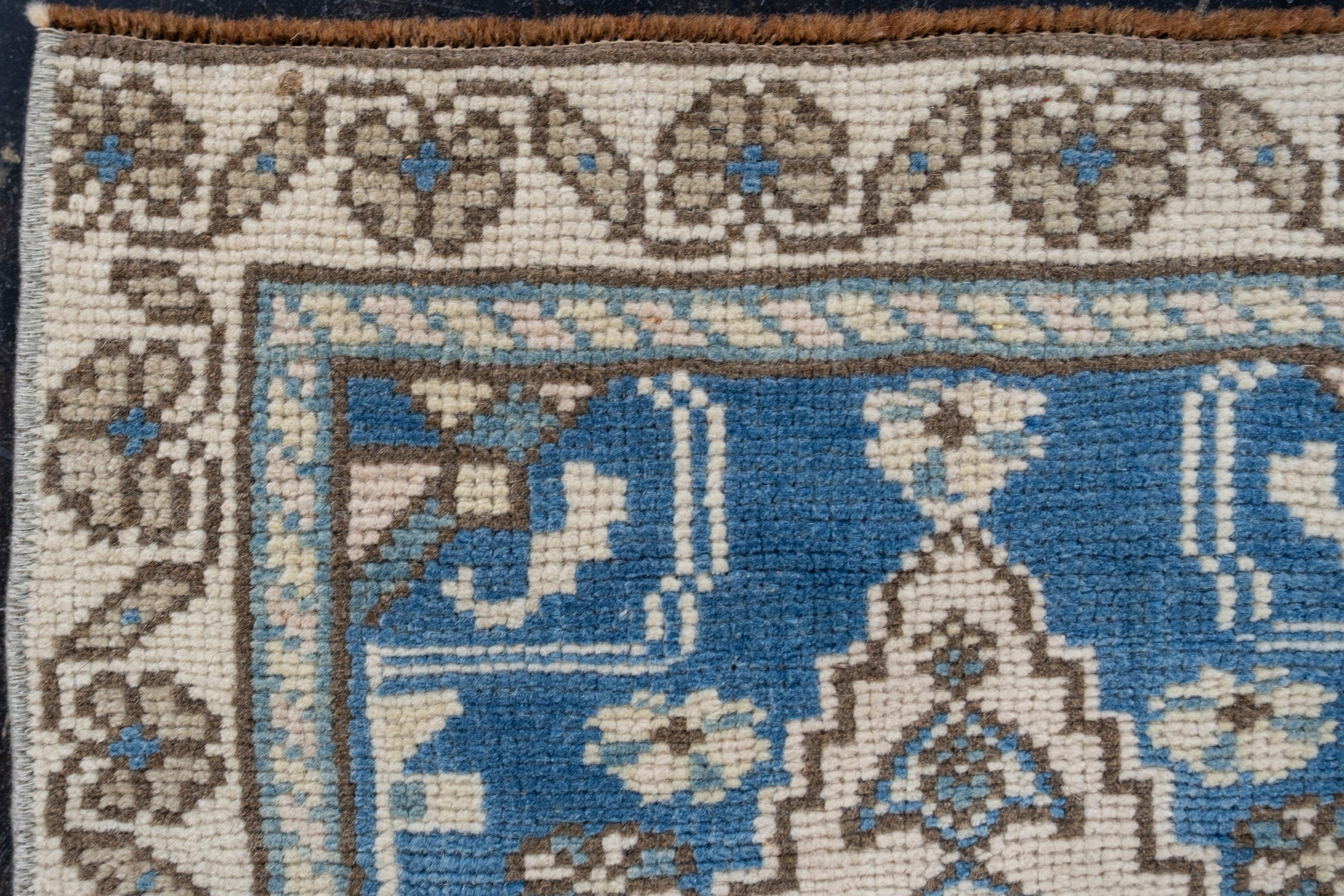 Oriental Hand Knotted Vintage Turkish Mini Rug 1'6