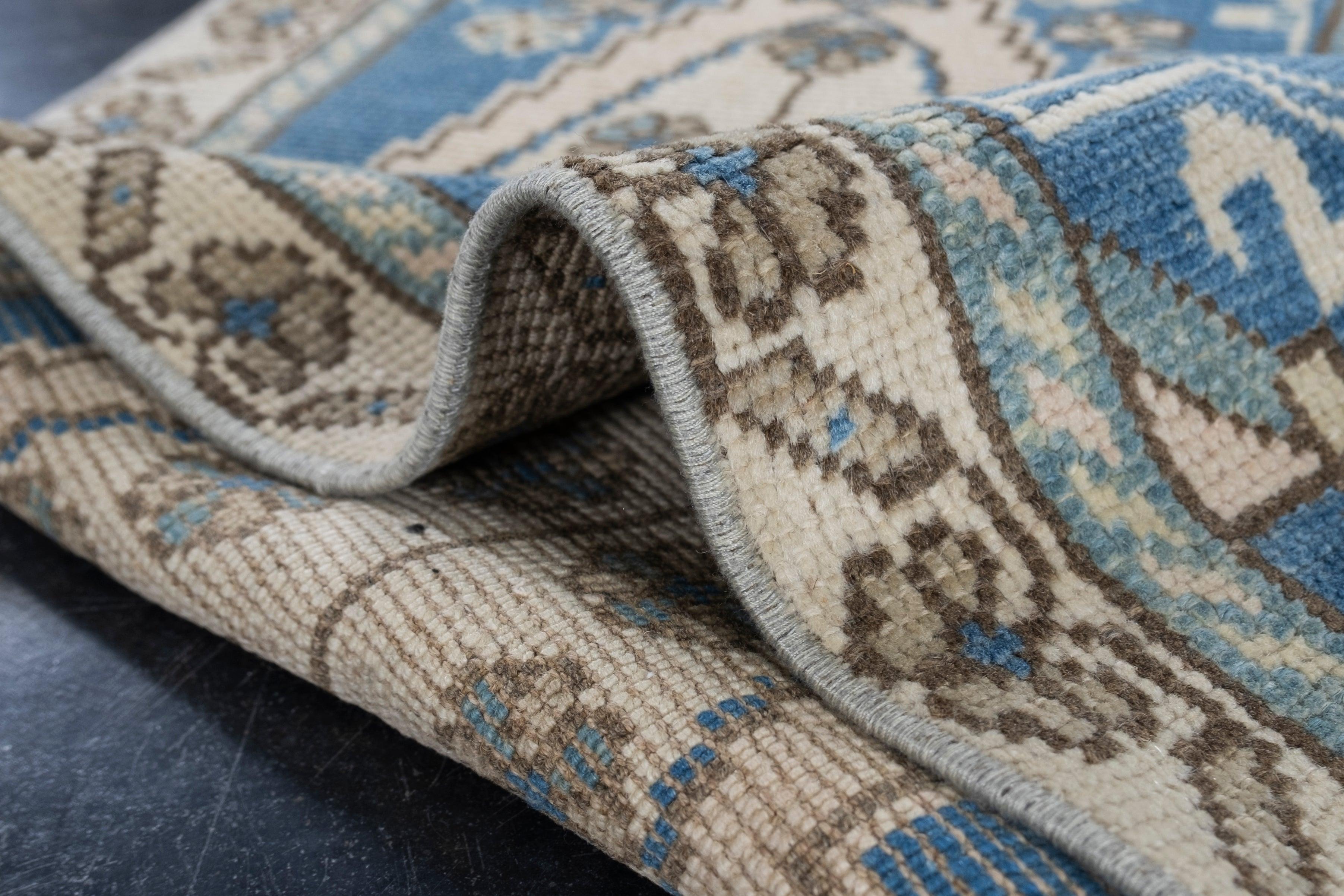 Contemporary Oriental Hand Knotted Vintage Turkish Mini Rug 1'6