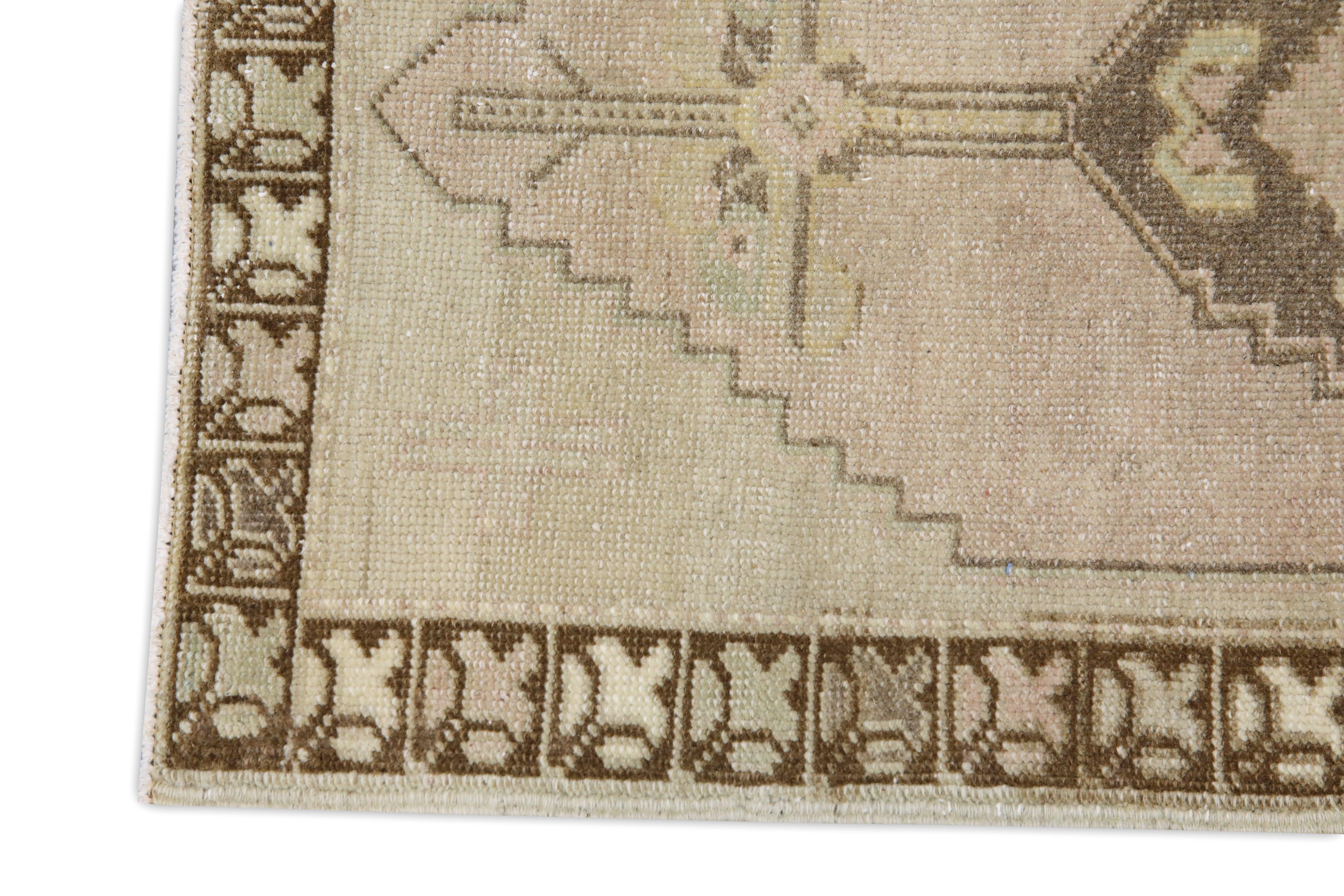 Turco Oriental Hand Knots Rugs Vintage Turkish Mini Rug 1'7