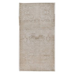 Mini tapis turc vintage noué à la main 1'7" x 2'11" n° 9080