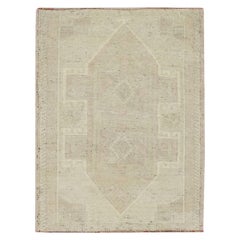 Orientalischer handgeknüpfter türkischer Vintage-Miniteppich 1'7" x 2'6" #8405