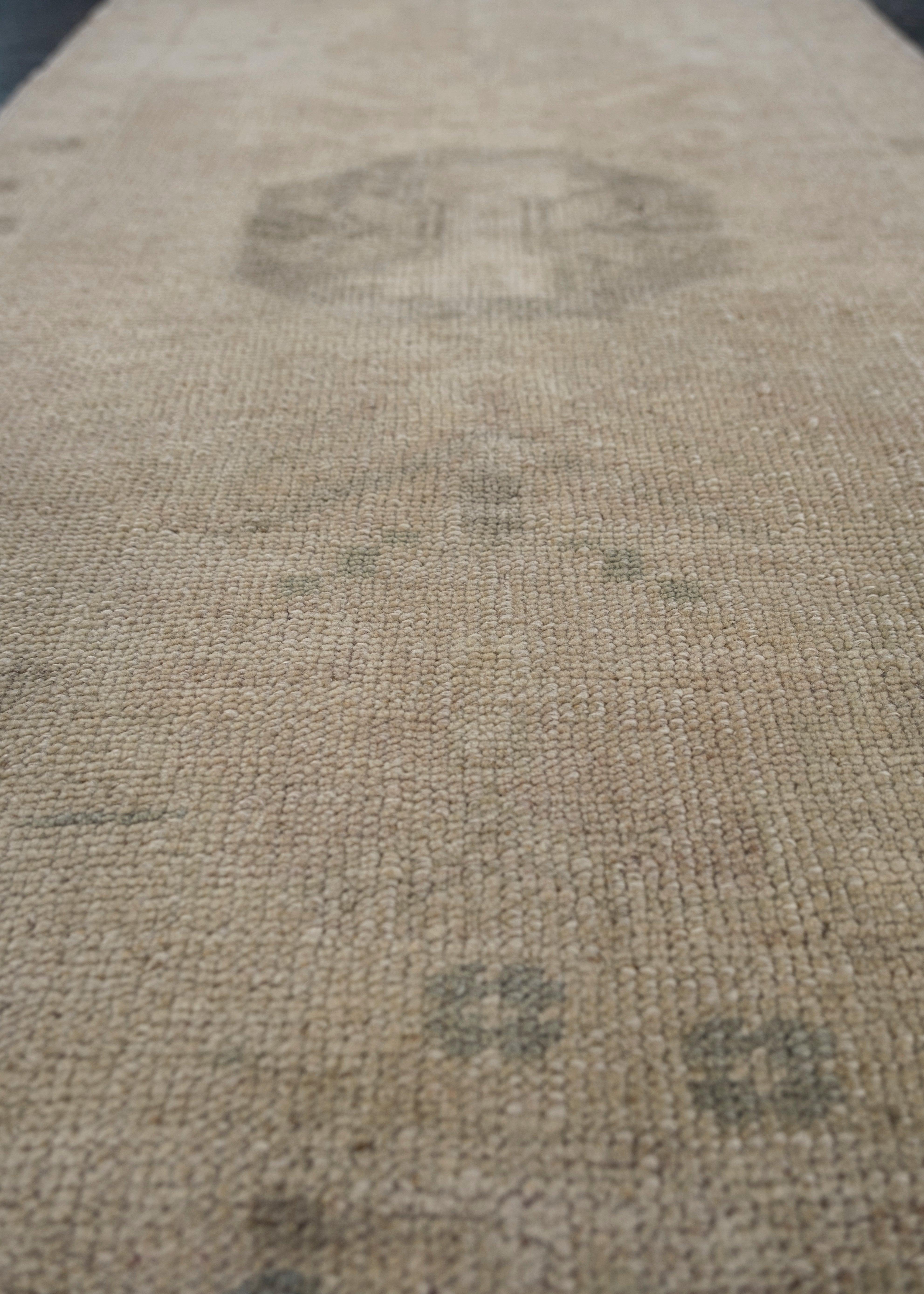 Hand-Knotted Oriental Hand Knotted Vintage Turkish Mini Rug 1'7