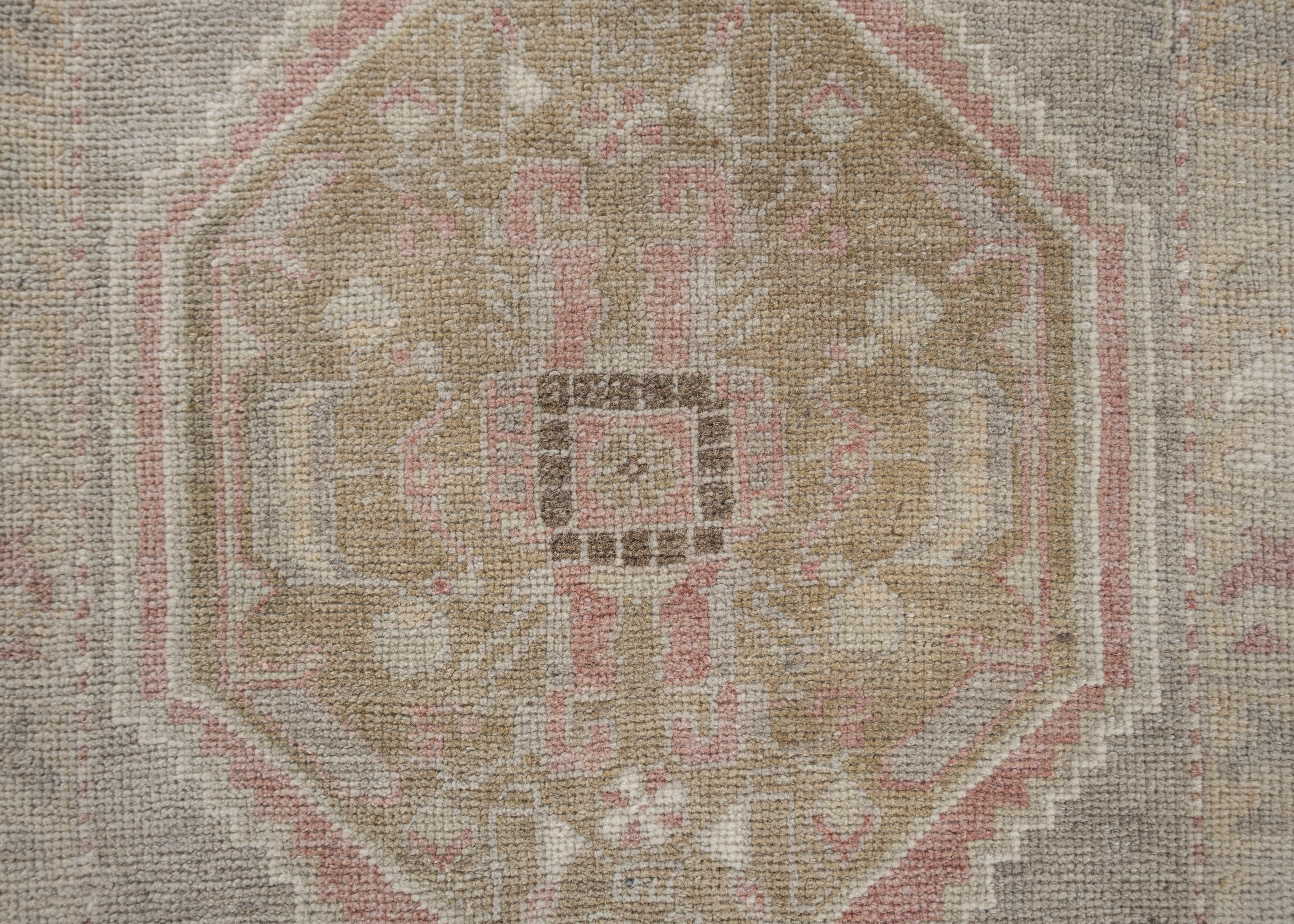 Oushak Rug Oriental Hand Knotted Turkish Oushak 3' x 11'8