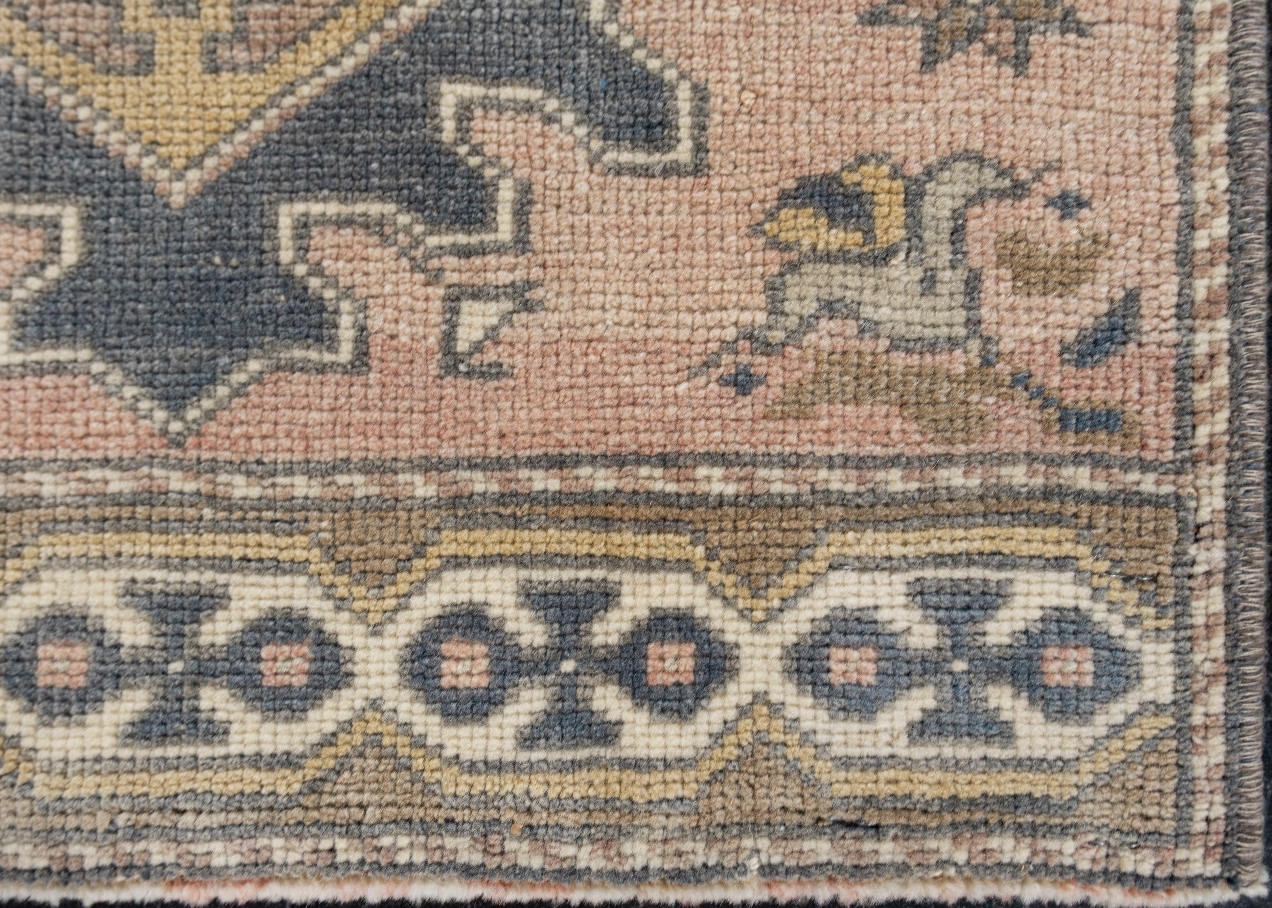 Oushak Rug Oriental Hand Knotted Turkish Oushak 3'1