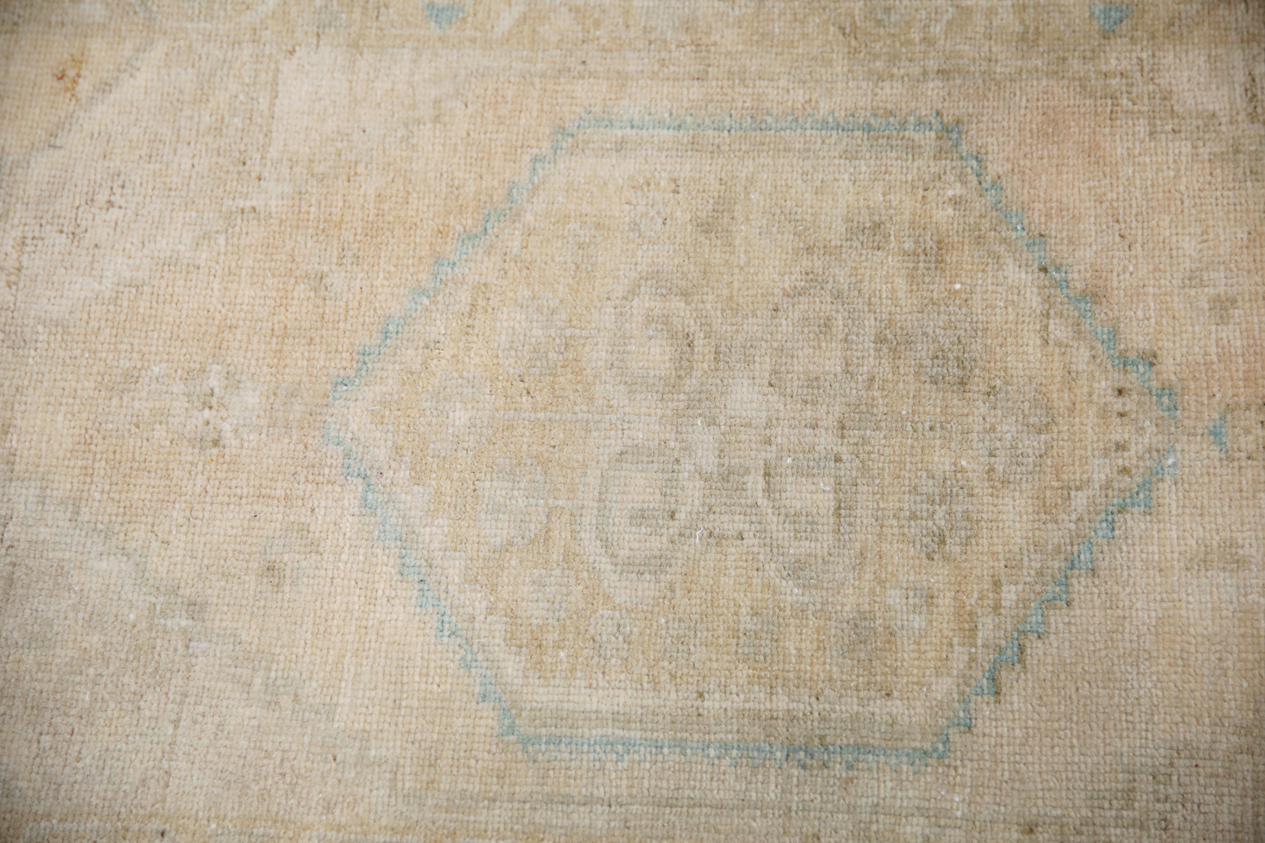 Oriental Hand Knotted Vintage Turkish Mini Rug 1'7