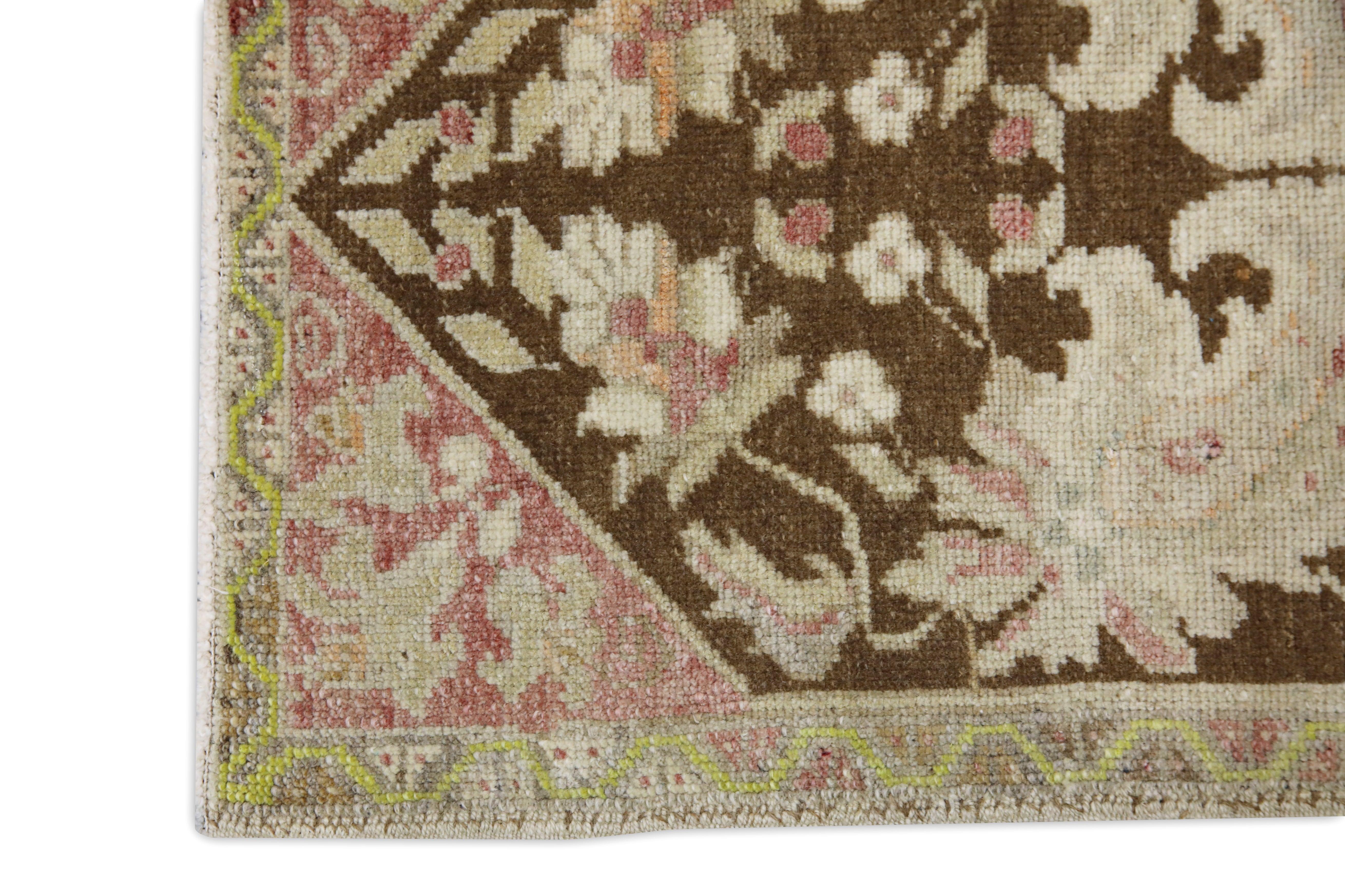 Hand-Knotted Oriental Hand Knotted Vintage Turkish Mini Rug 1'7