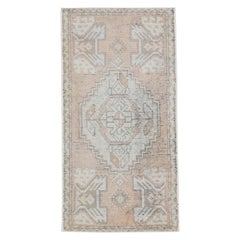 Orientalischer handgeknüpfter türkischer Vintage-Miniteppich 1'7" x 3'1" #8838