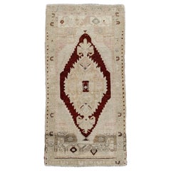 Oriental Hand Knotted Vintage Turkish Mini Rug 1'7" x 3'2" #10684