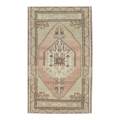 Orientalischer handgeknüpfter türkischer Vintage-Miniteppich 1'7" x 3'2" #8315