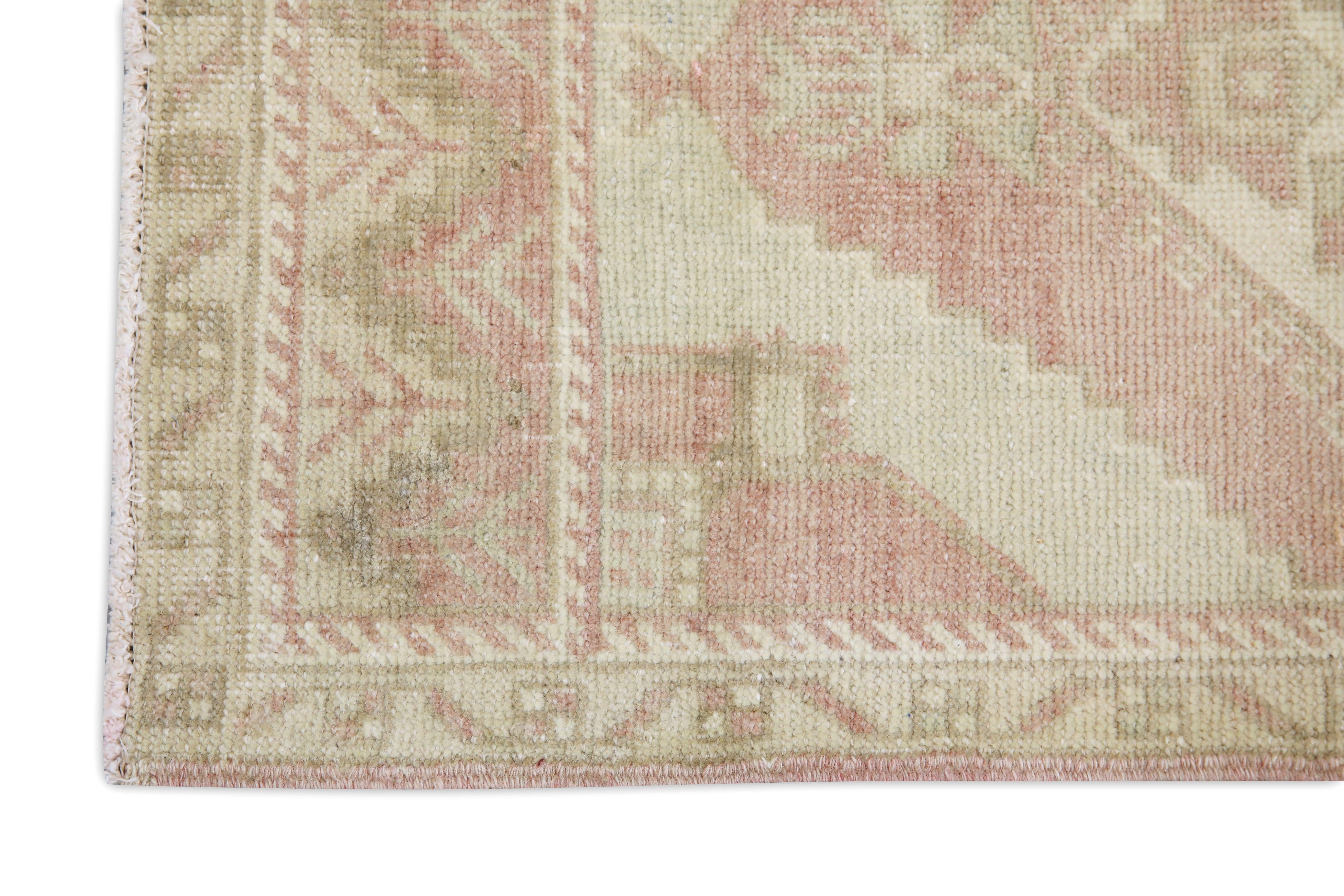Orientalischer handgeknüpfter türkischer Vintage-Miniteppich 1'7