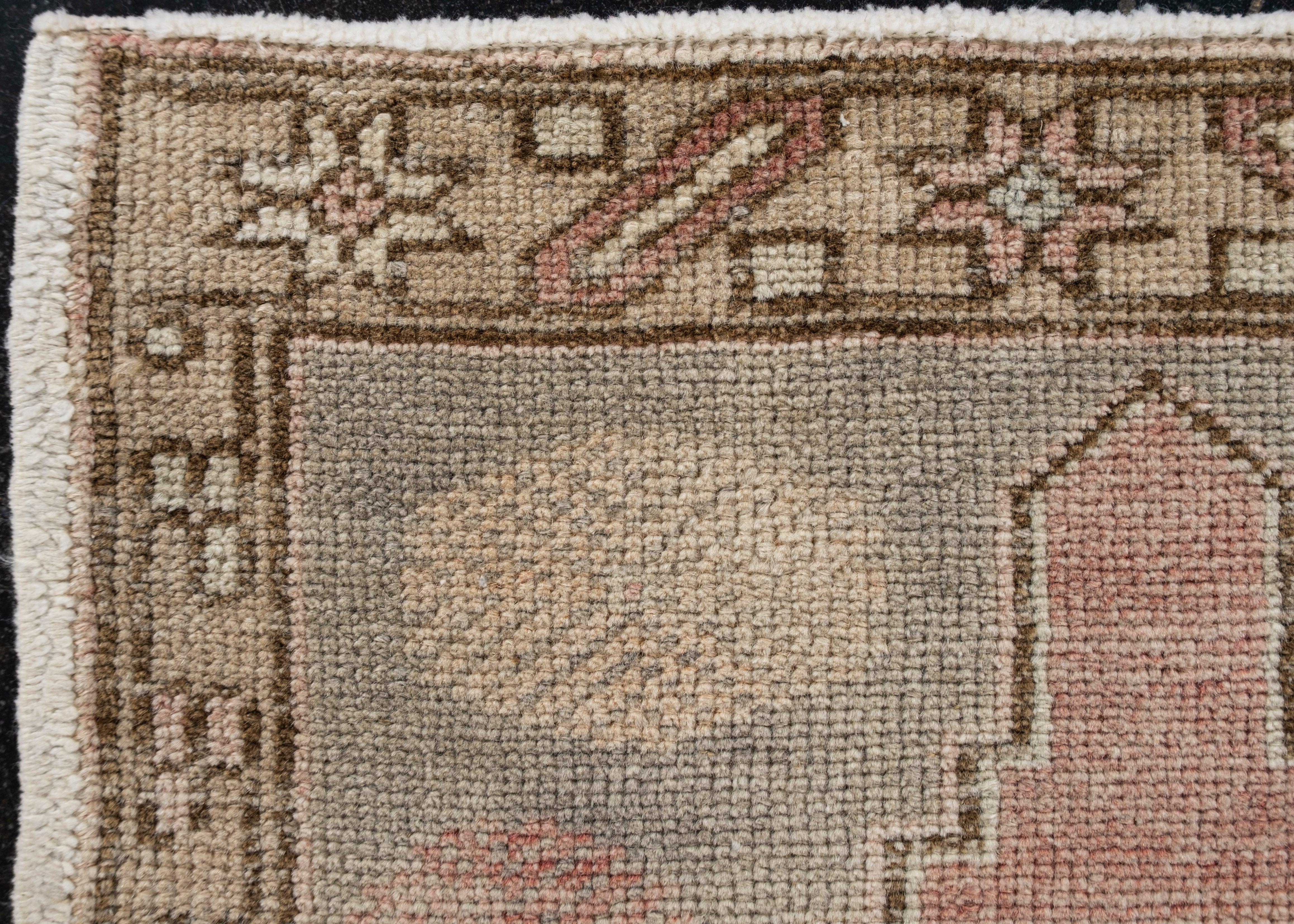 Orientalischer handgeknüpfter türkischer Vintage-Miniteppich 1'7