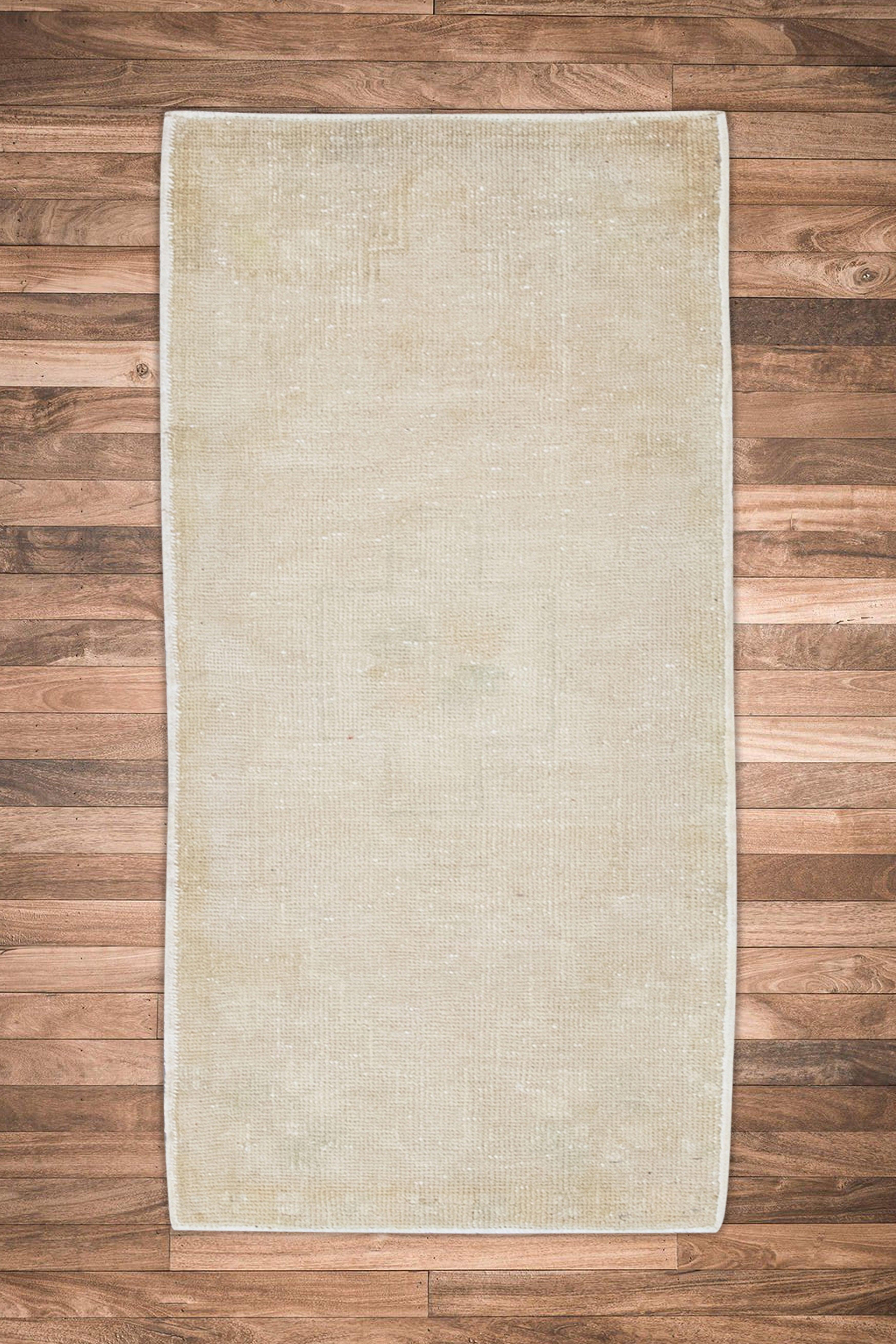 Mini Alfombra Turca Vintage Oriental Anudada a Mano 1'7
