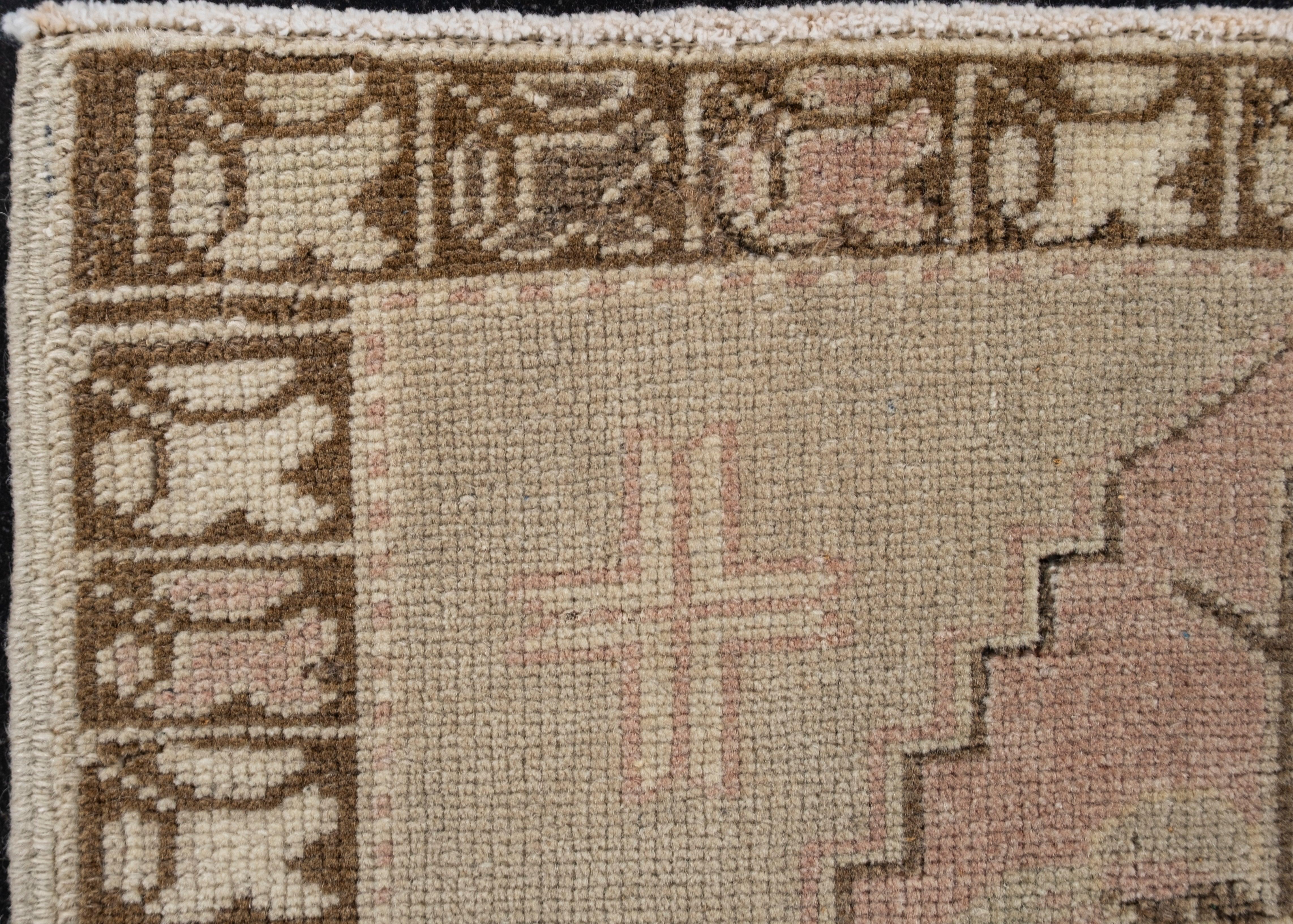 Noué à la main Mini tapis turc vintage noué à la main 1'8