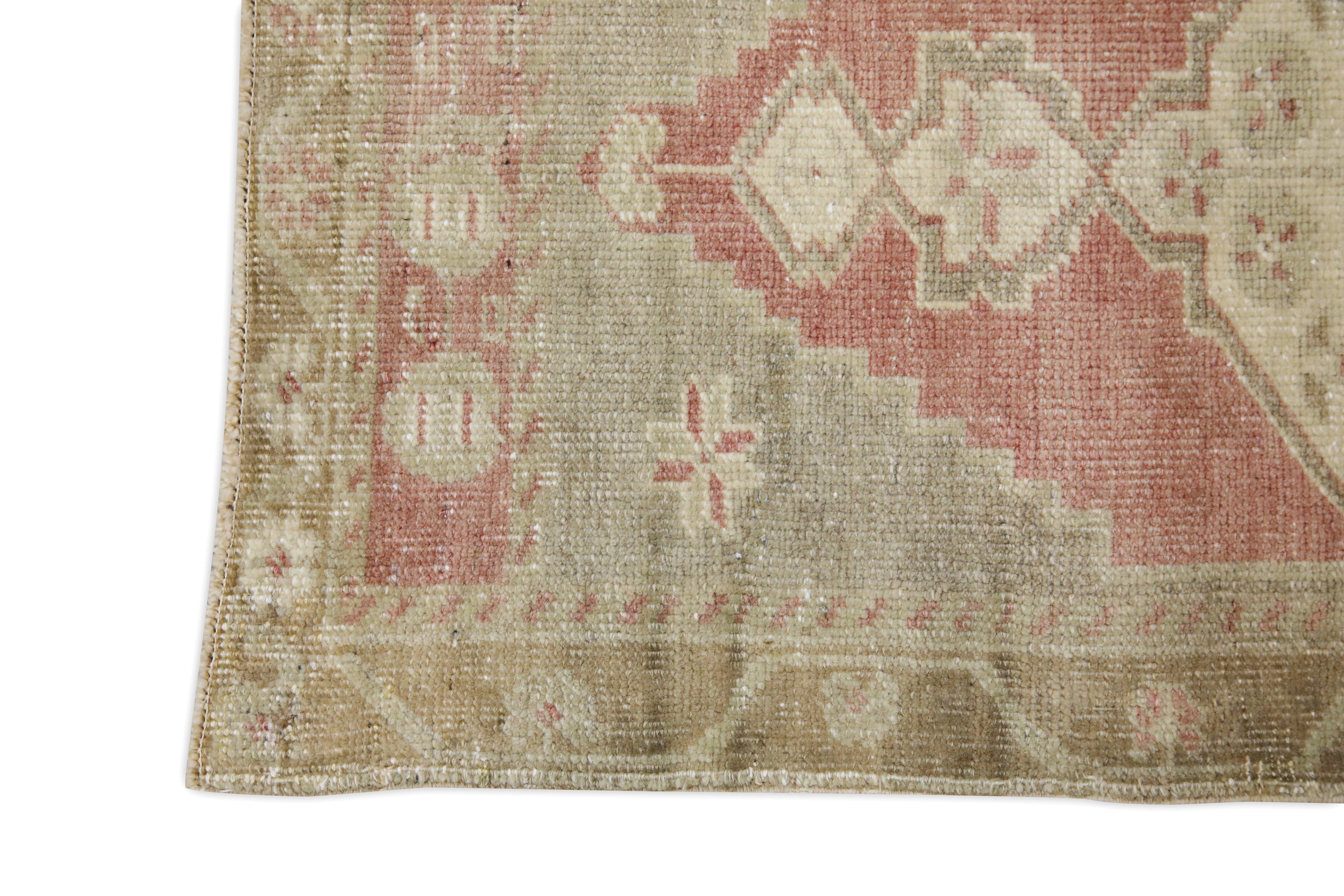 Hand-Knotted Oriental Hand Knotted Vintage Turkish Mini Rug 1'8