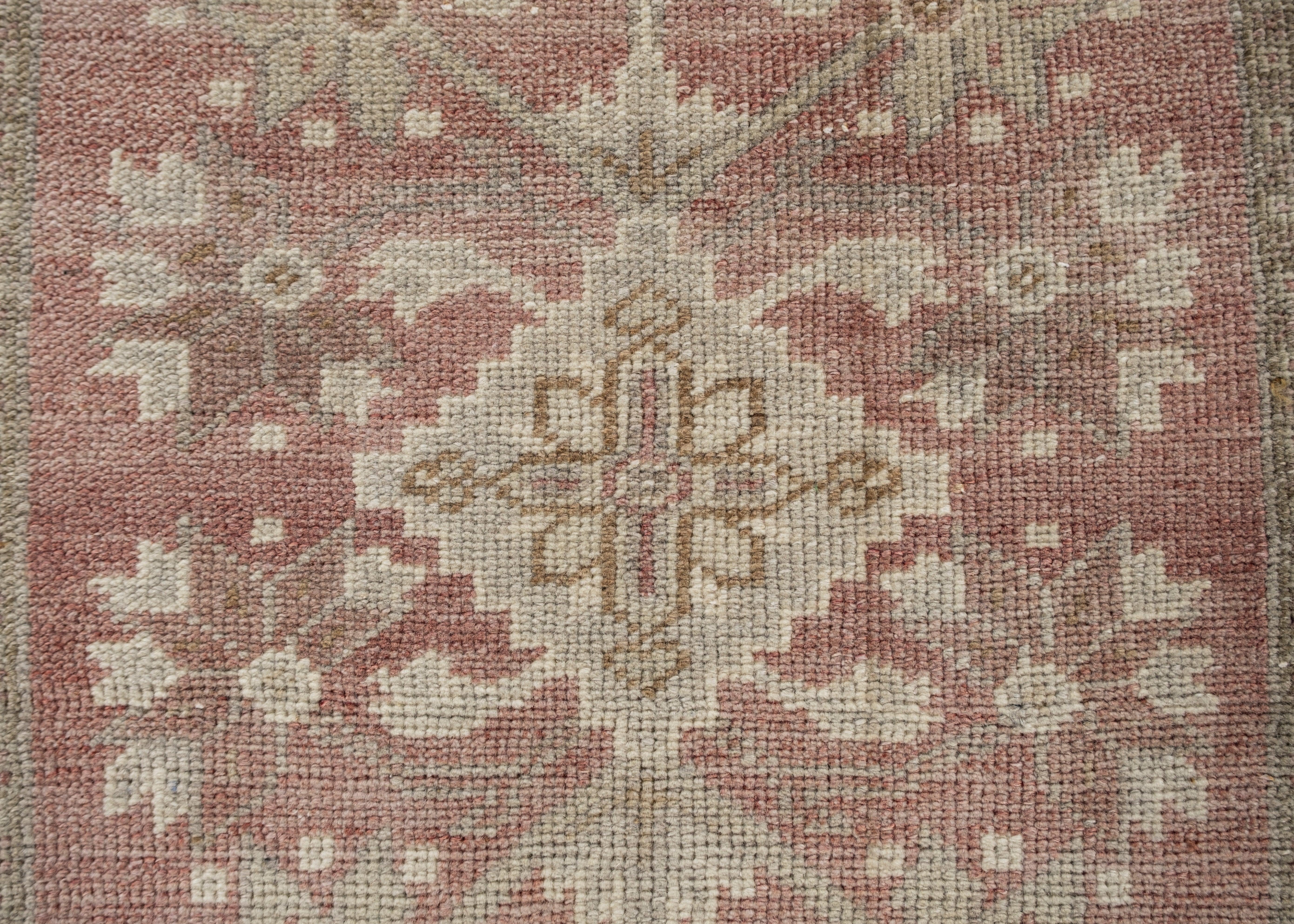 Tappeto Oushak Tappeto orientale annodato a mano turco Oushak 3' x 5'1