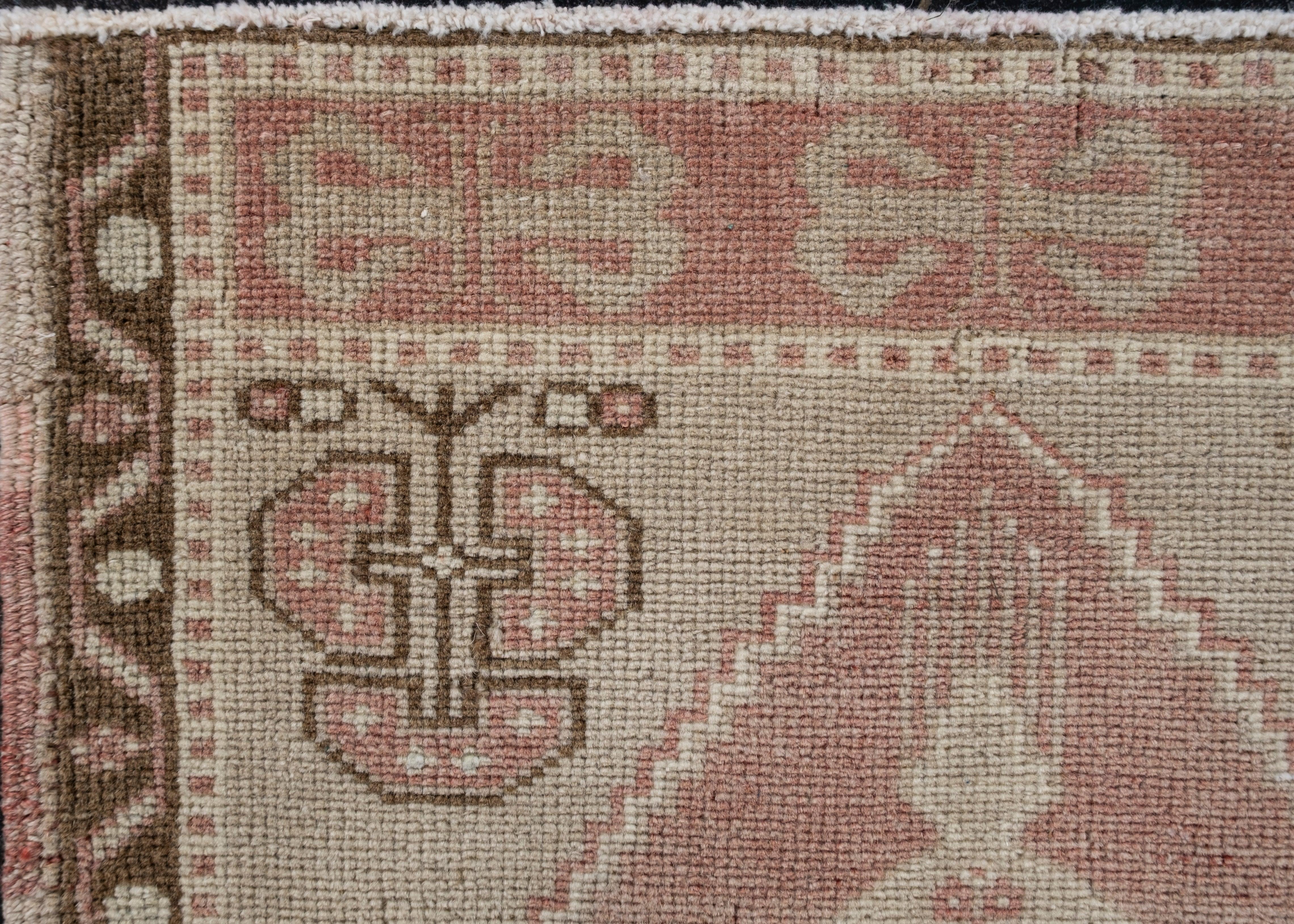 Orientalischer handgeknüpfter türkischer Vintage-Miniteppich 1'8
