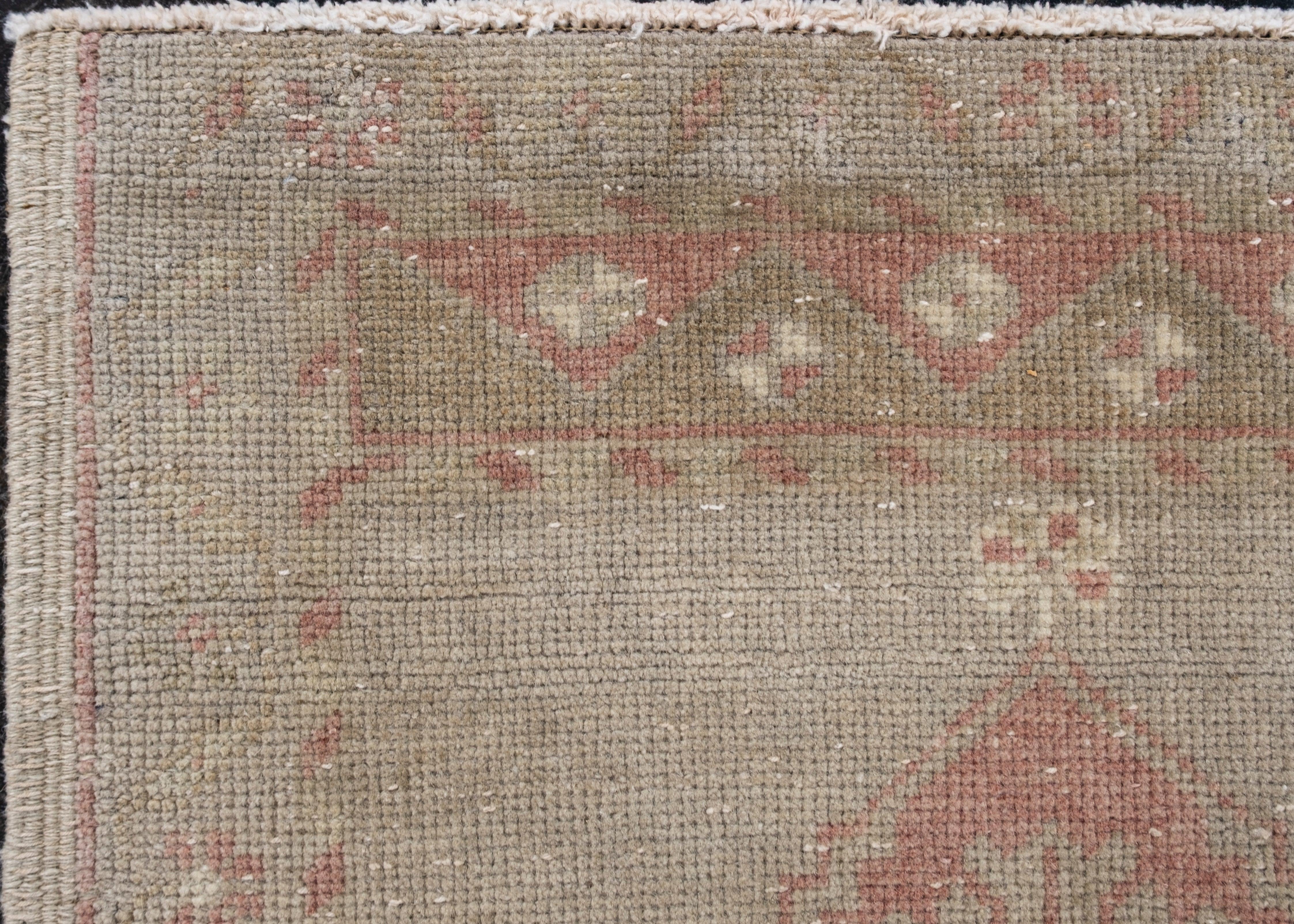 Oriental Hand Knotted Vintage Turkish Mini Rug 1'8