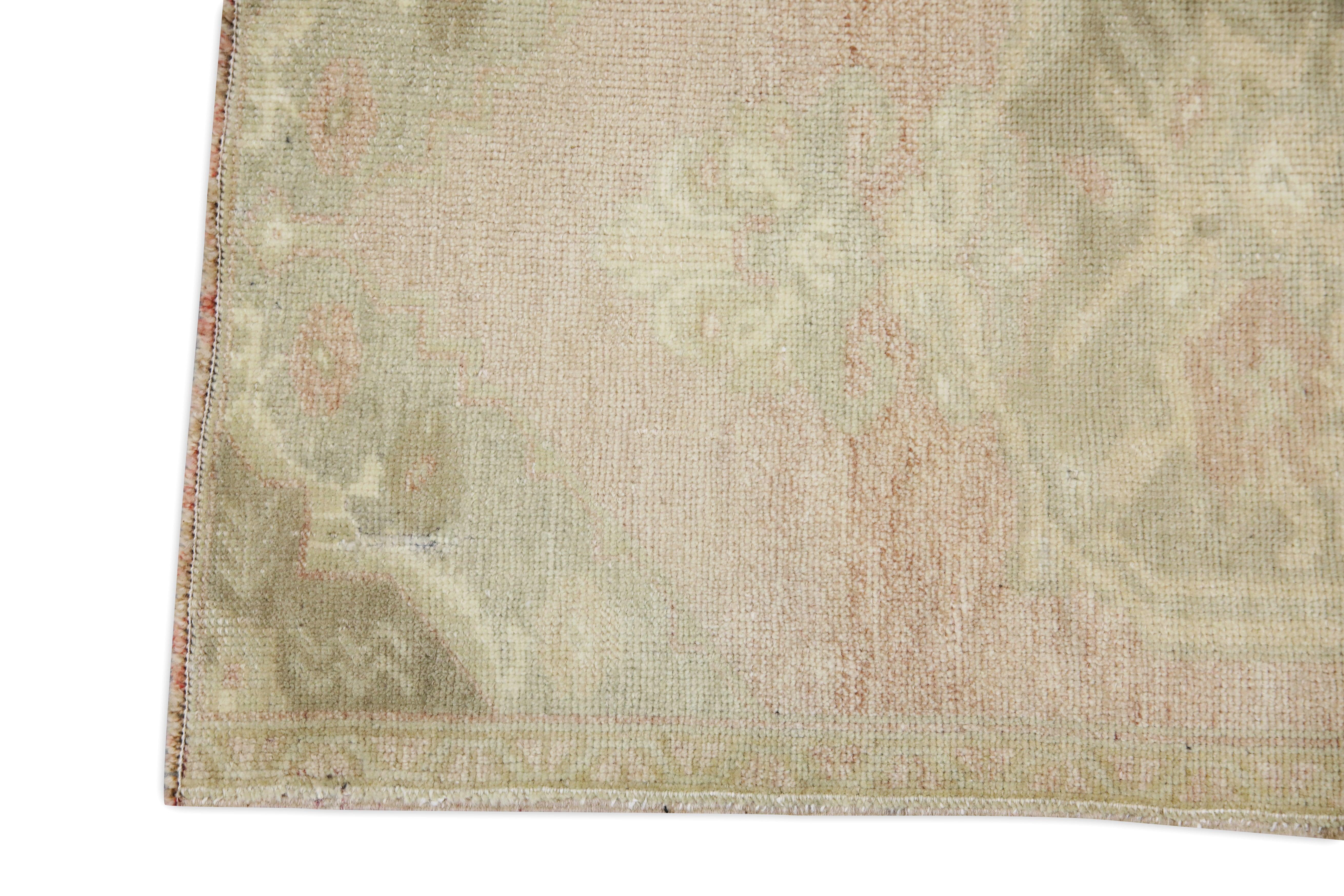 Turc Mini tapis turc vintage noué à la main 1'8