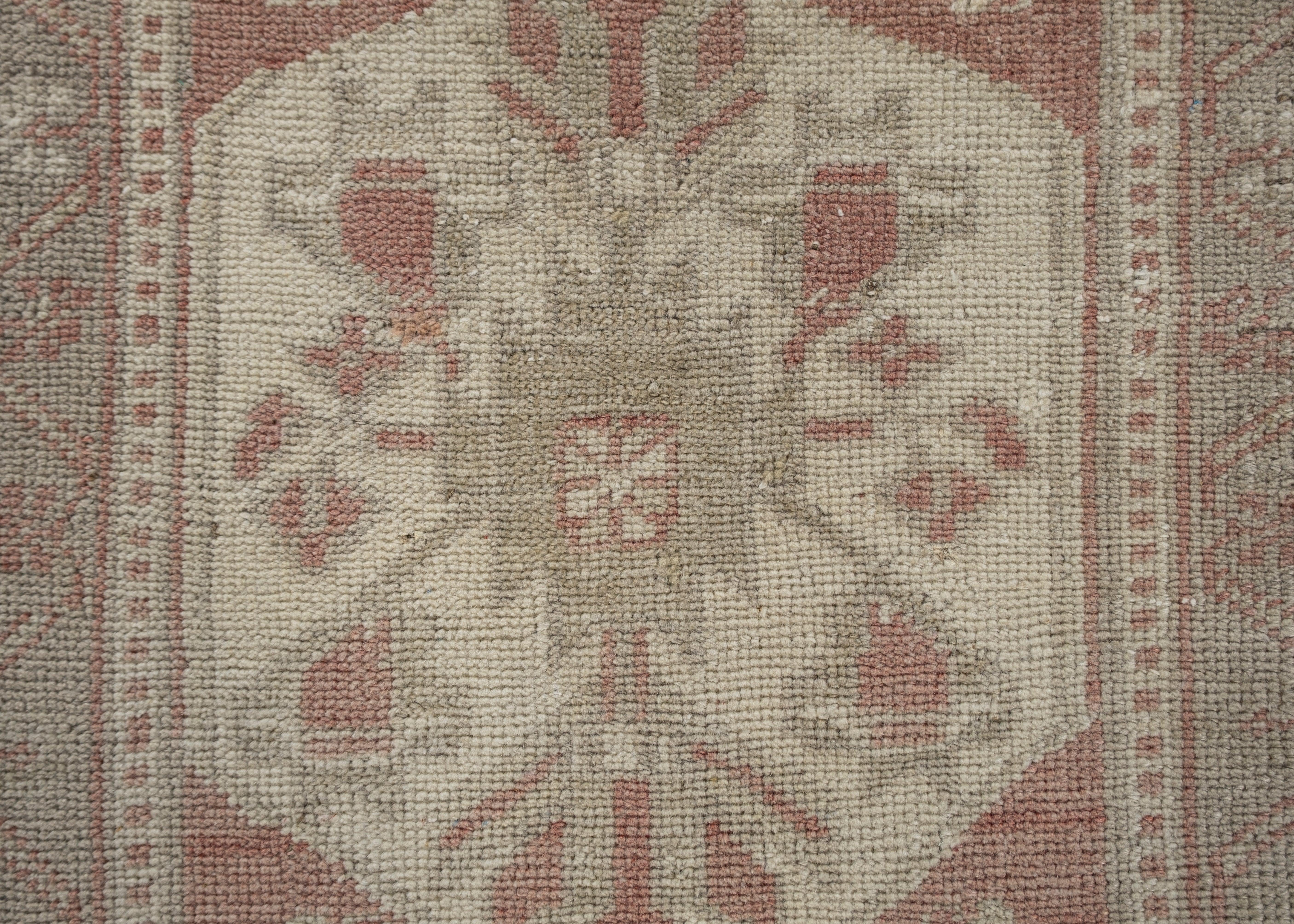 Oushak Rug Oriental Hand Knotted Turkish Oushak 2'10