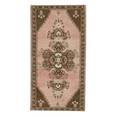 Oriental Hand Knots Rugs Vintage Turkish Mini Rug 1'8" x 3'1" #9112