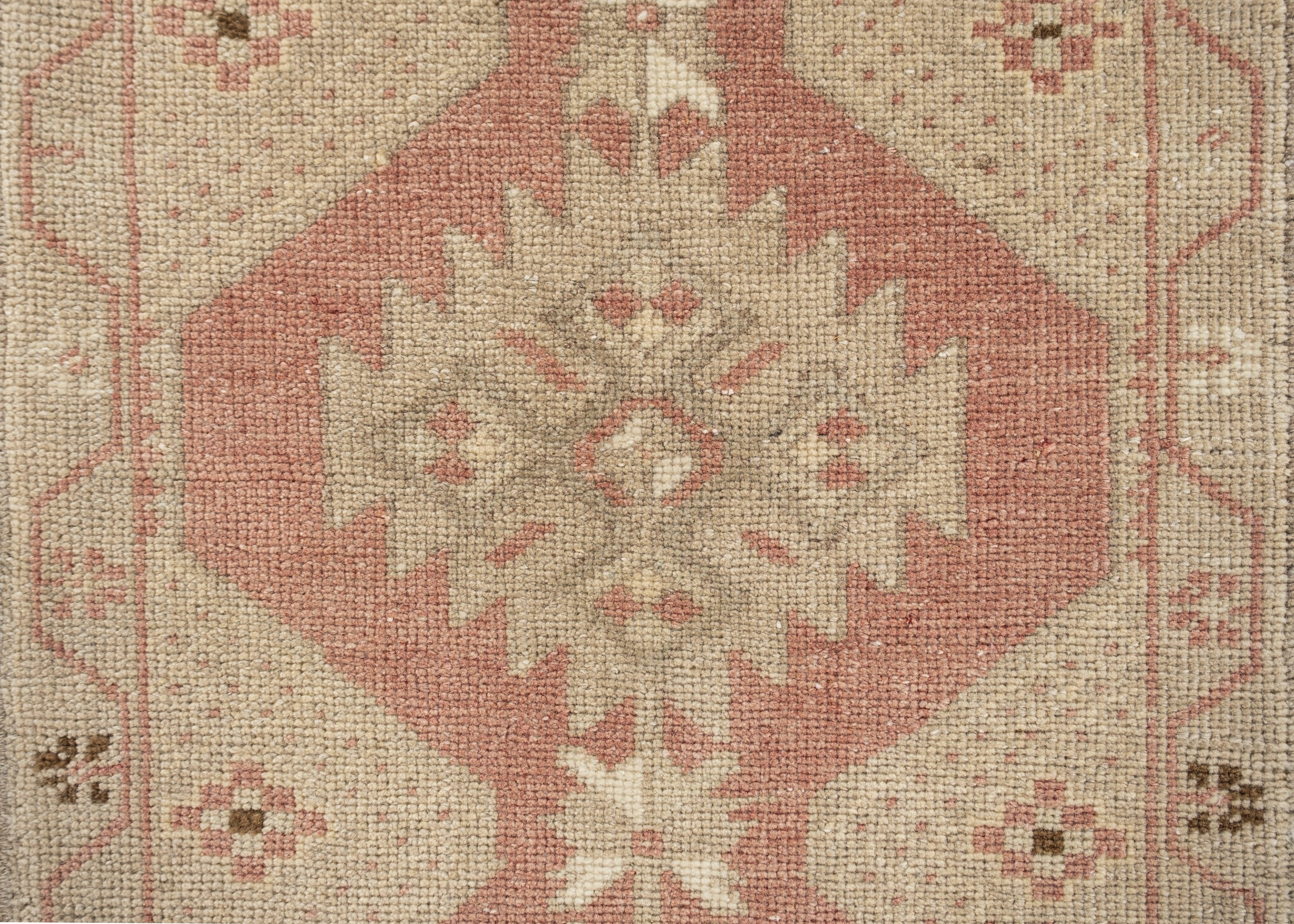Oushak Rug Oriental Hand Knotted Turkish Oushak 3' x 10'4