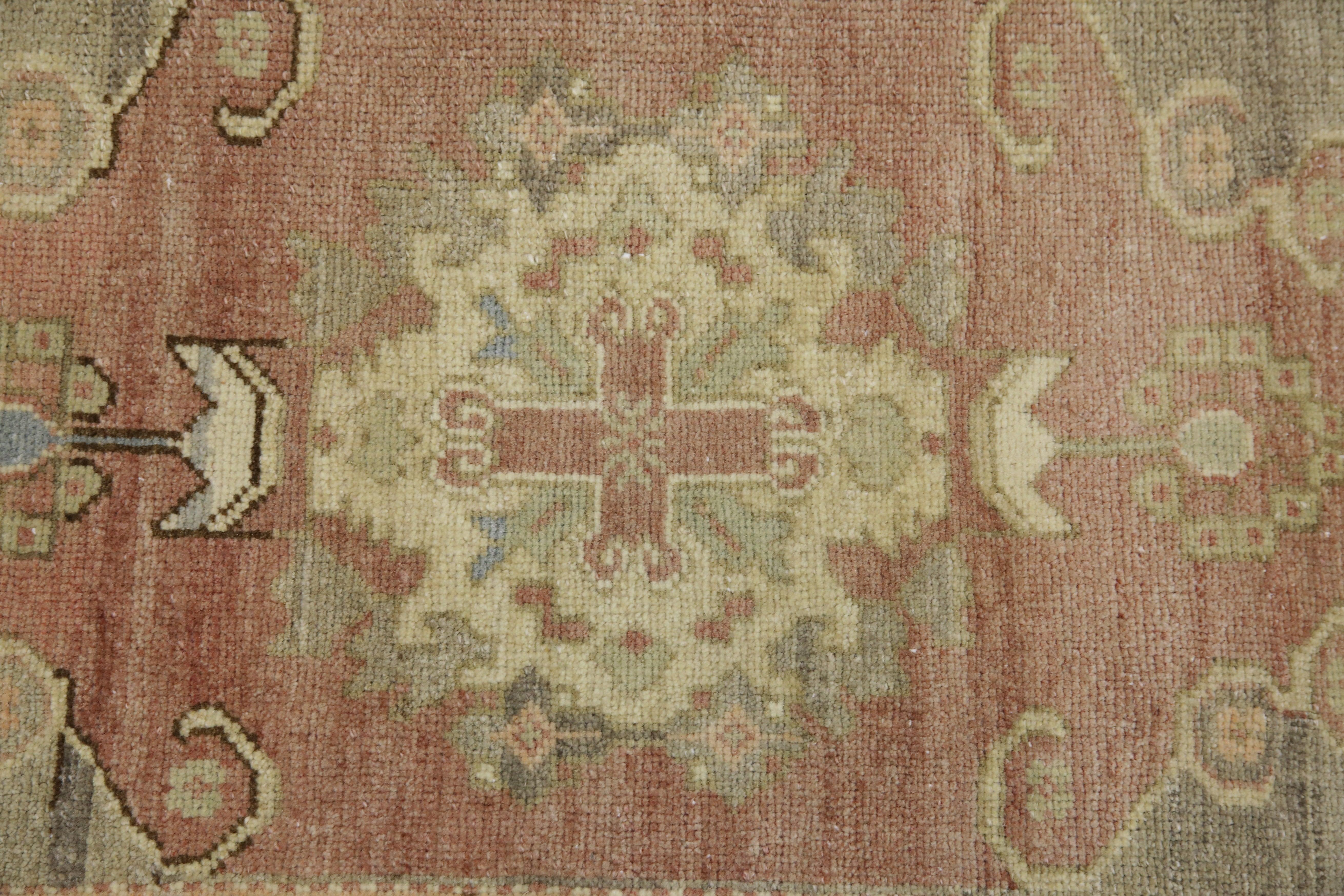 Oriental Hand Knotted Vintage Turkish Mini Rug 1'8