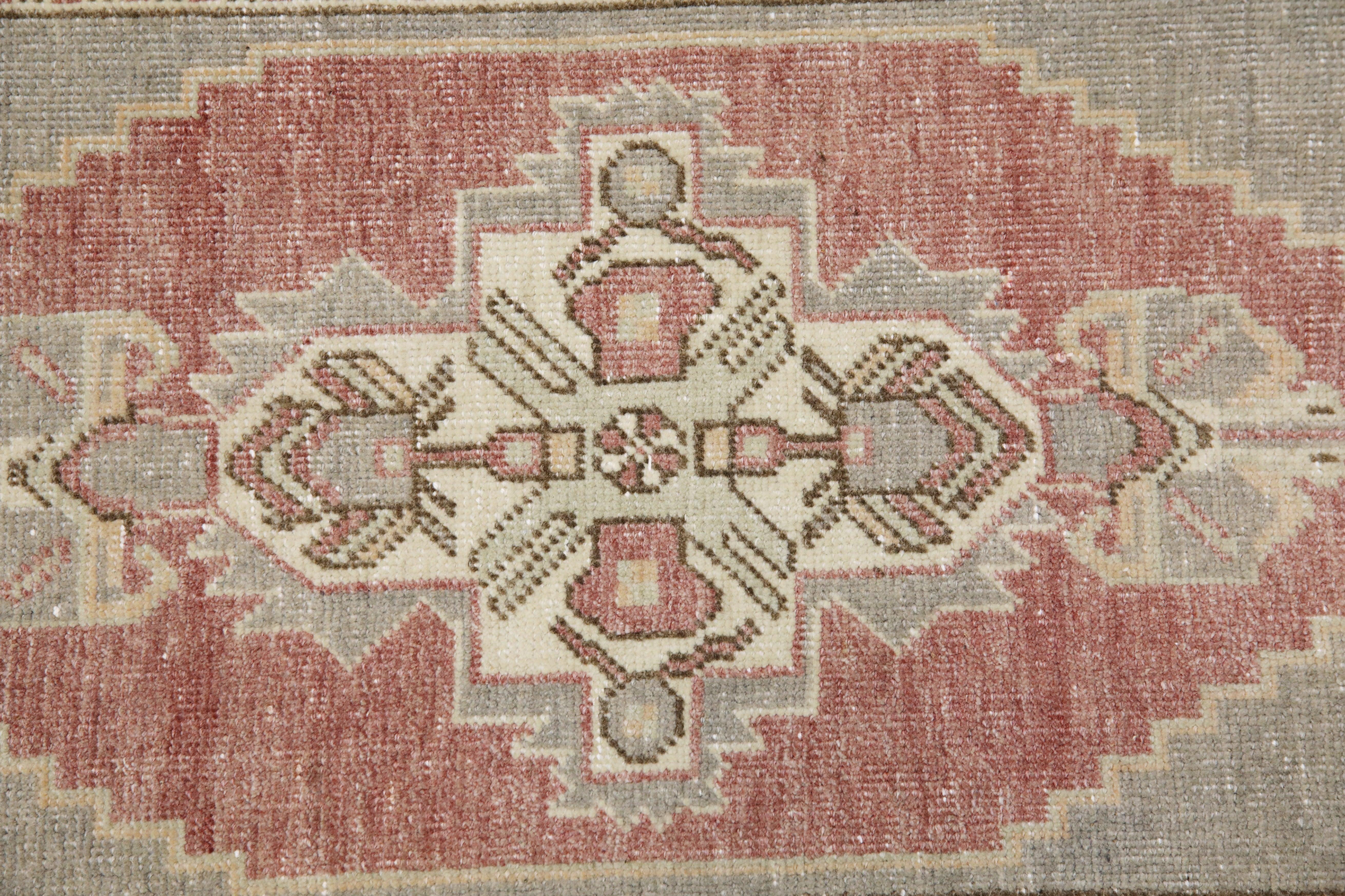 Oriental Noué à la main Vintage Turkish Mini Rug 1'8