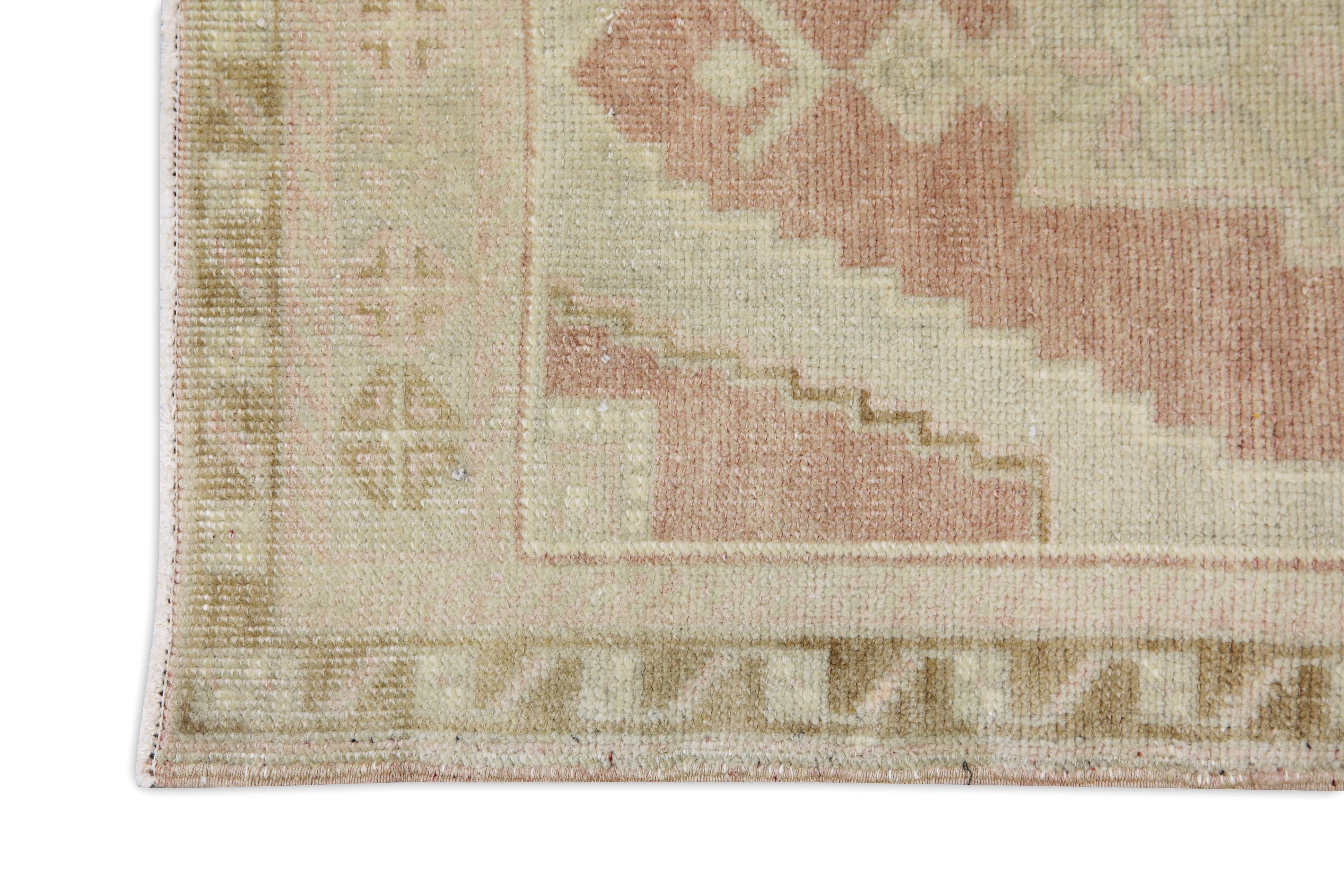 Turc Mini tapis turc vintage noué à la main 1'8