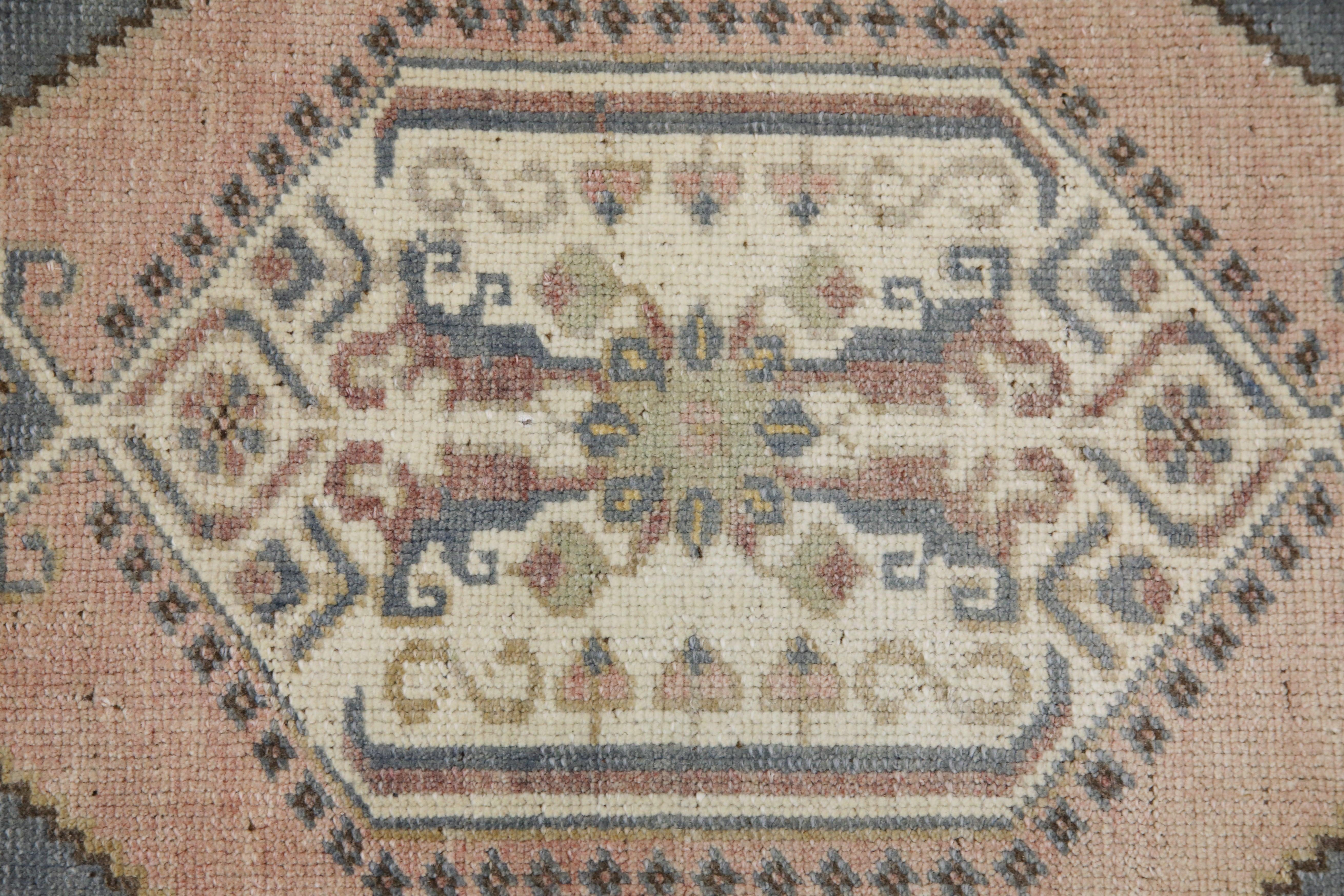 Oriental Hand Knotted Vintage Turkish Mini Rug 1'8