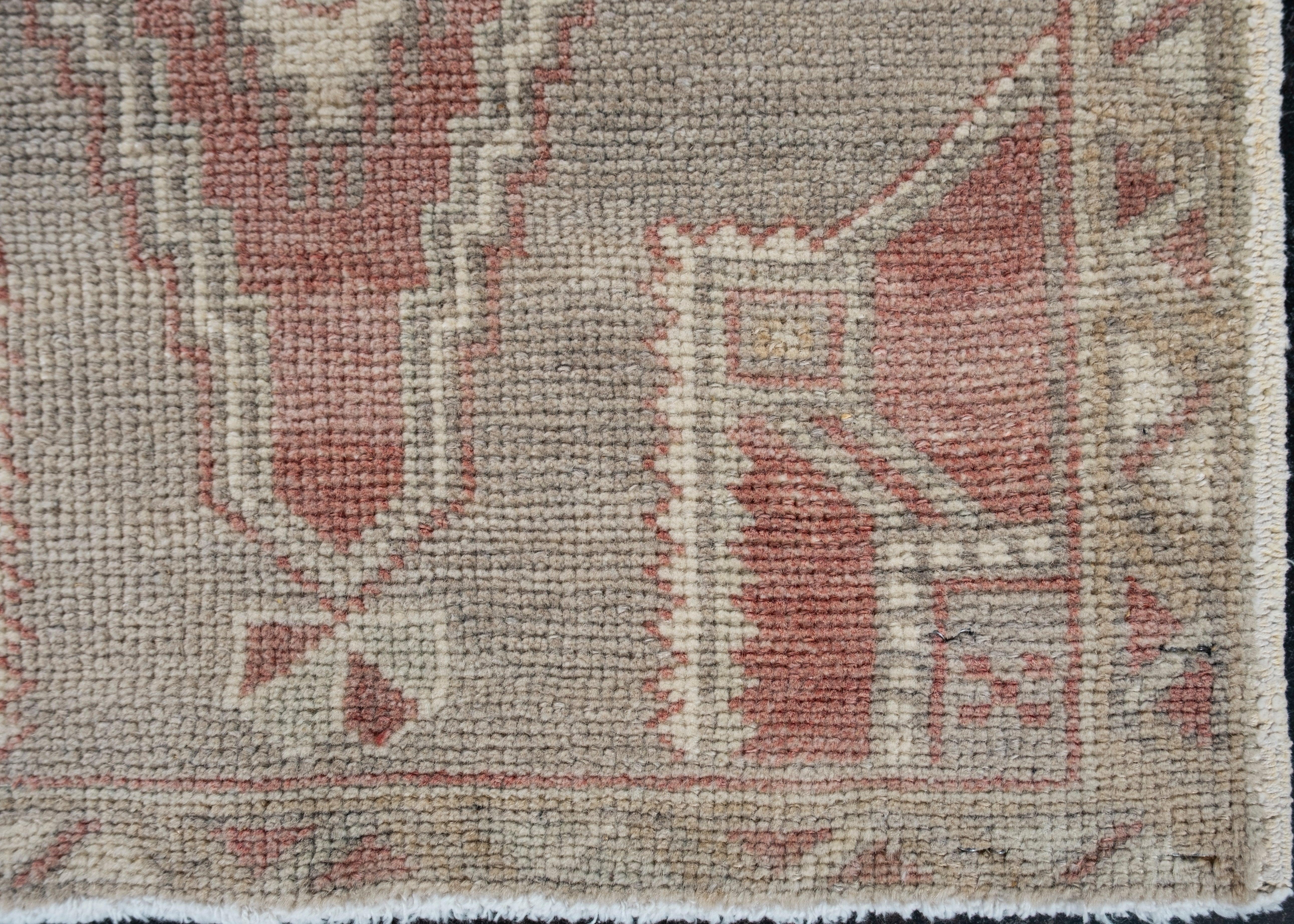 Oushak Rug Oriental Hand Knotted Turkish Oushak 4'11