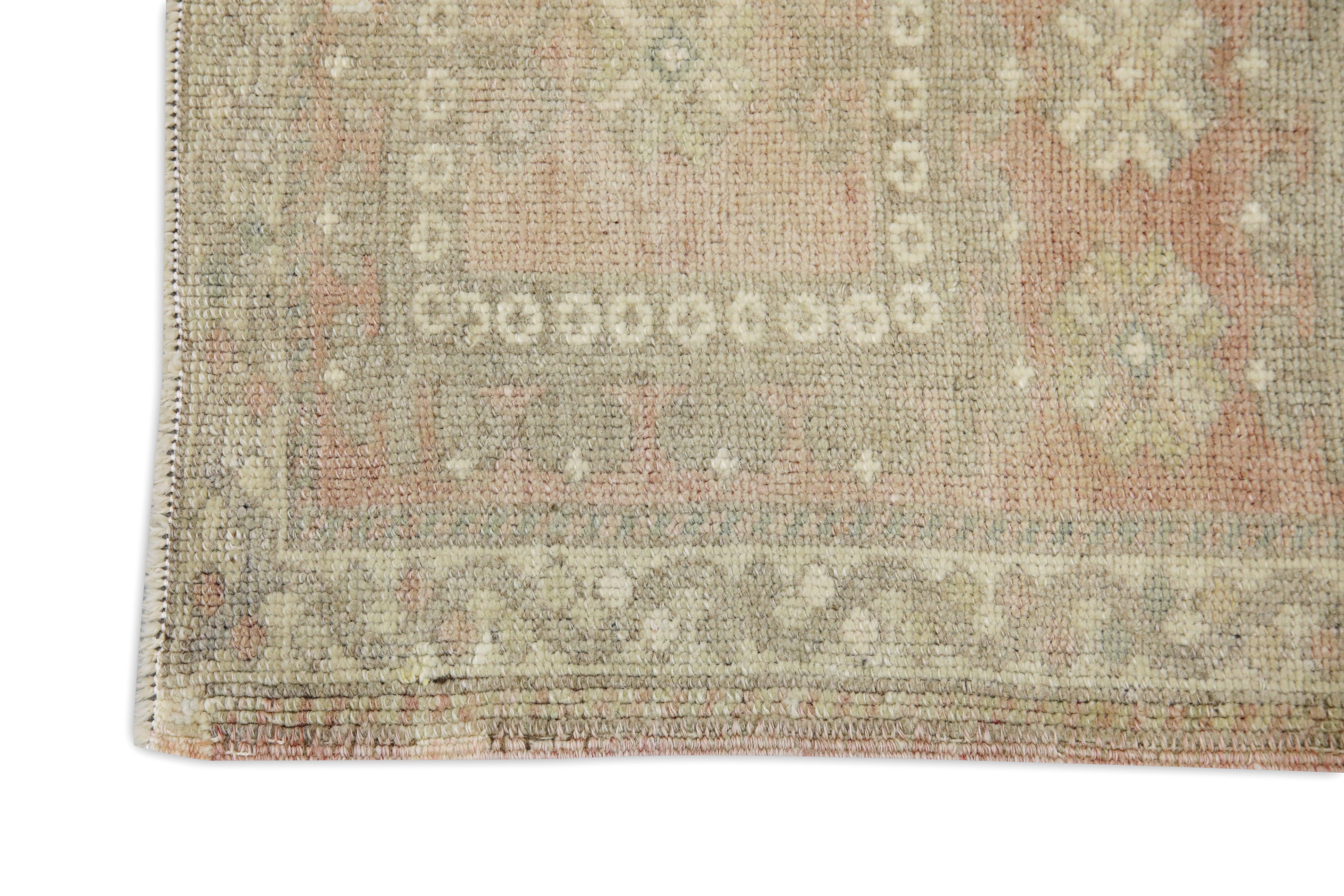 Turc Mini tapis turc vintage noué à la main 1'8