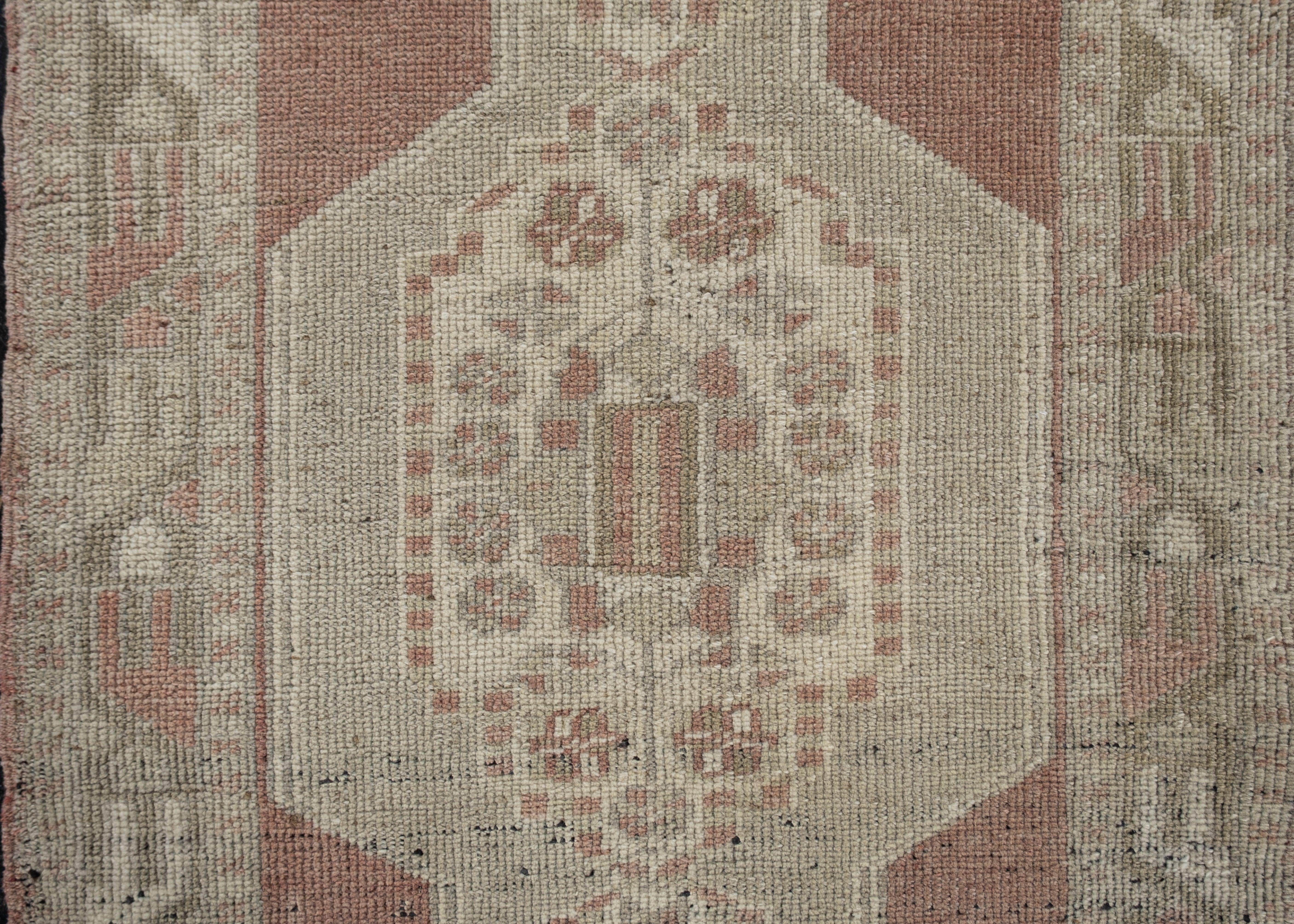 Oushak Rug Oriental Hand Knotted Turkish Oushak 4'11