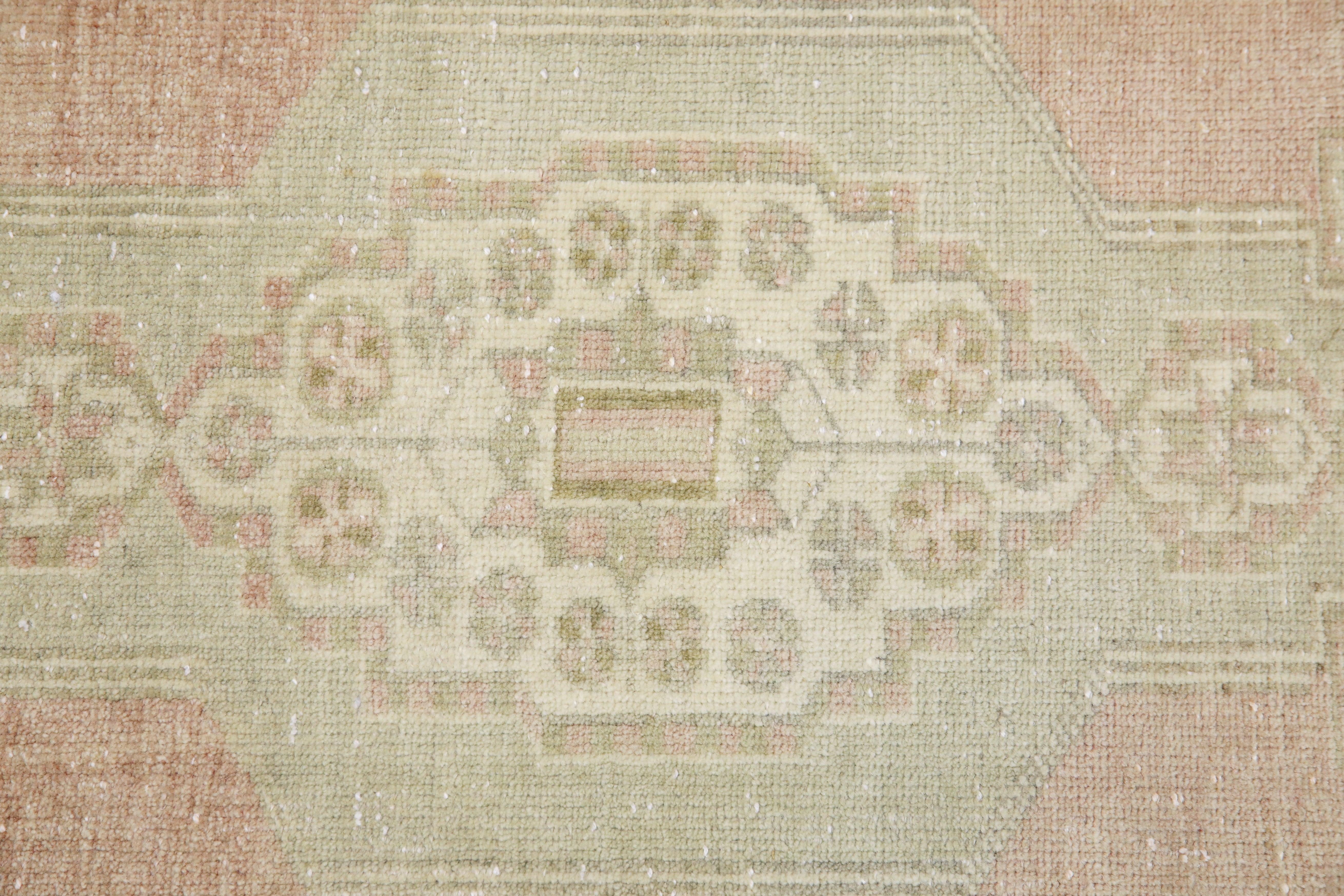 Oriental Hand Knotted Vintage Turkish Mini Rug 1'9