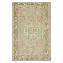 Orientalischer handgeknüpfter türkischer Vintage-Miniteppich 1'9" x 2'10" #8828